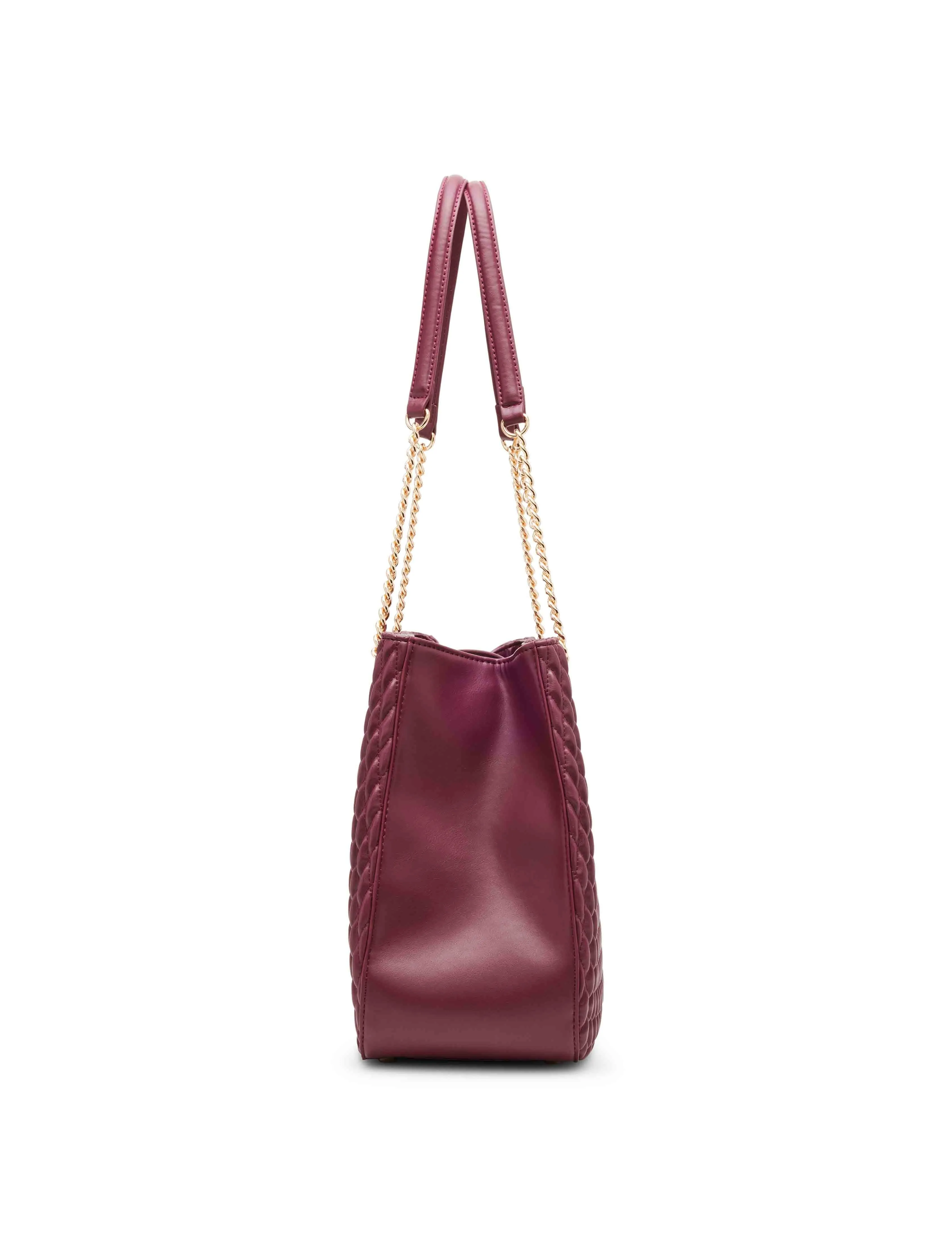 East West ruched Tote with chain straps sold by Anne Klein product image thumbnail 3