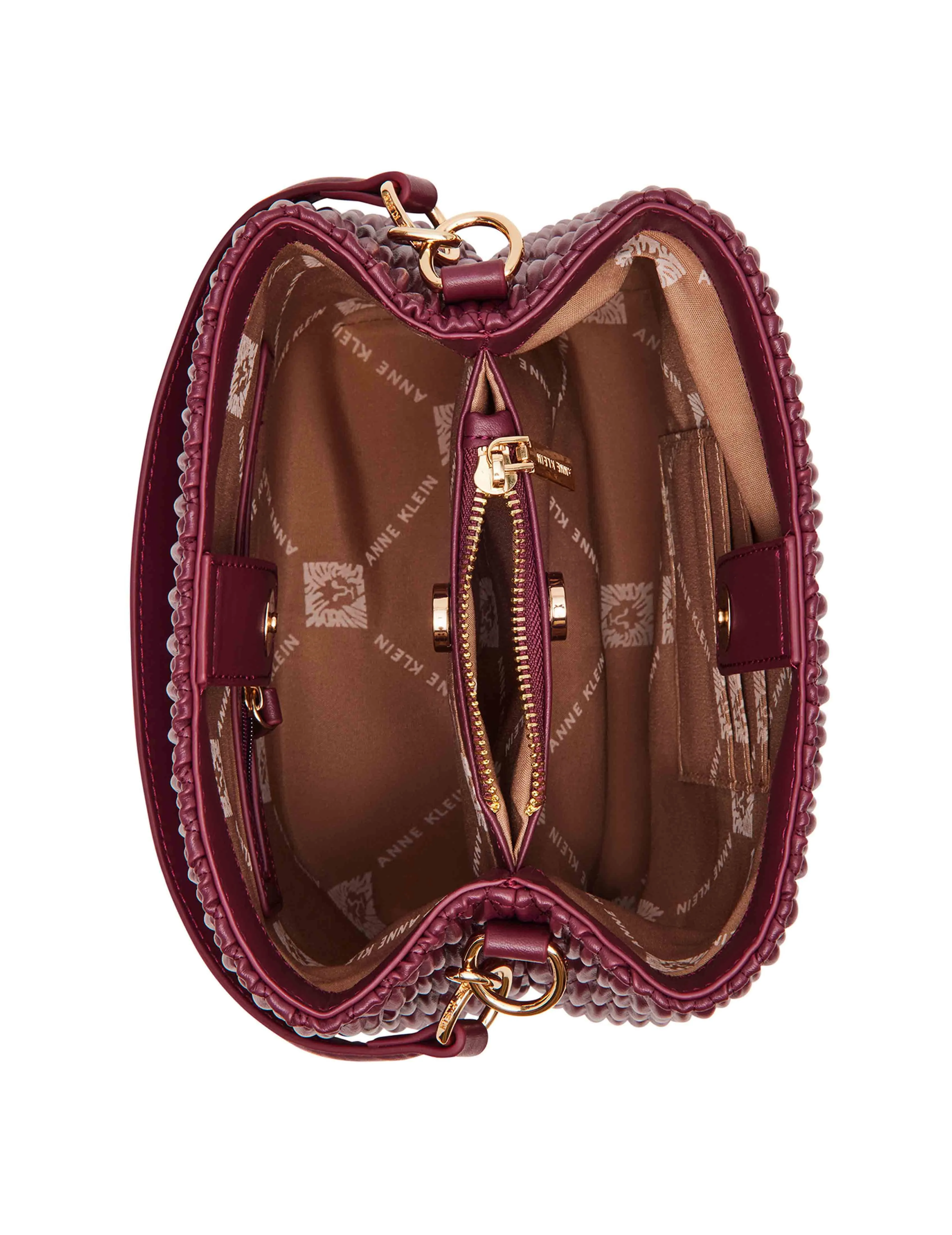 Ruched Quilted Bucket with Tubular Handle sold by Anne Klein product image thumbnail 5