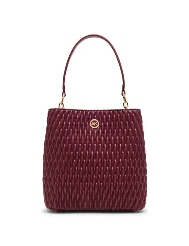 Ruched Quilted Bucket with Tubular Handle sold by Anne Klein