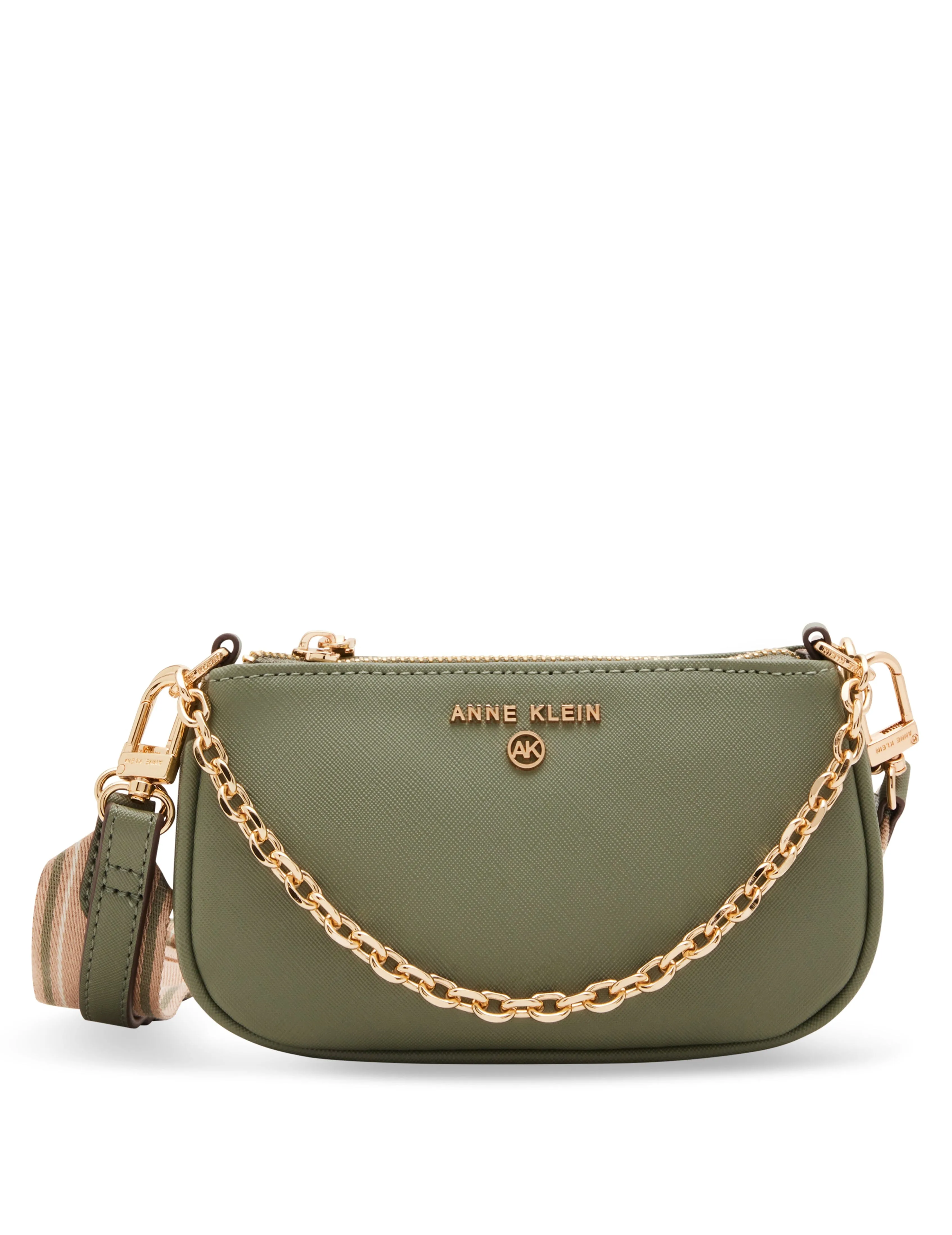Mini Web Strap Crossbody With Chain Swag sold by Anne Klein