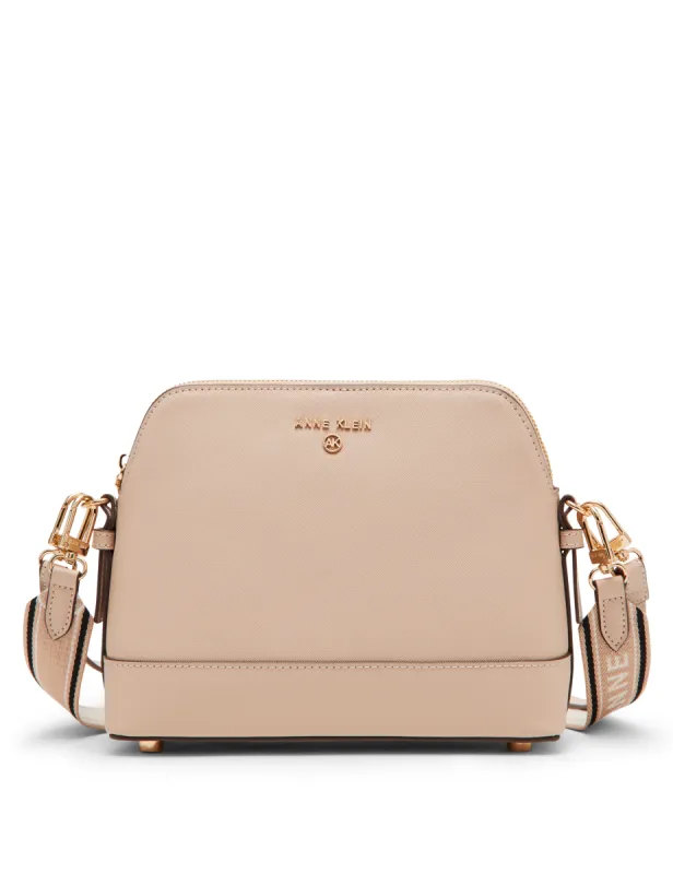 Anne Klein Dome Crossbody With Logo Web Strap sold by Anne Klein