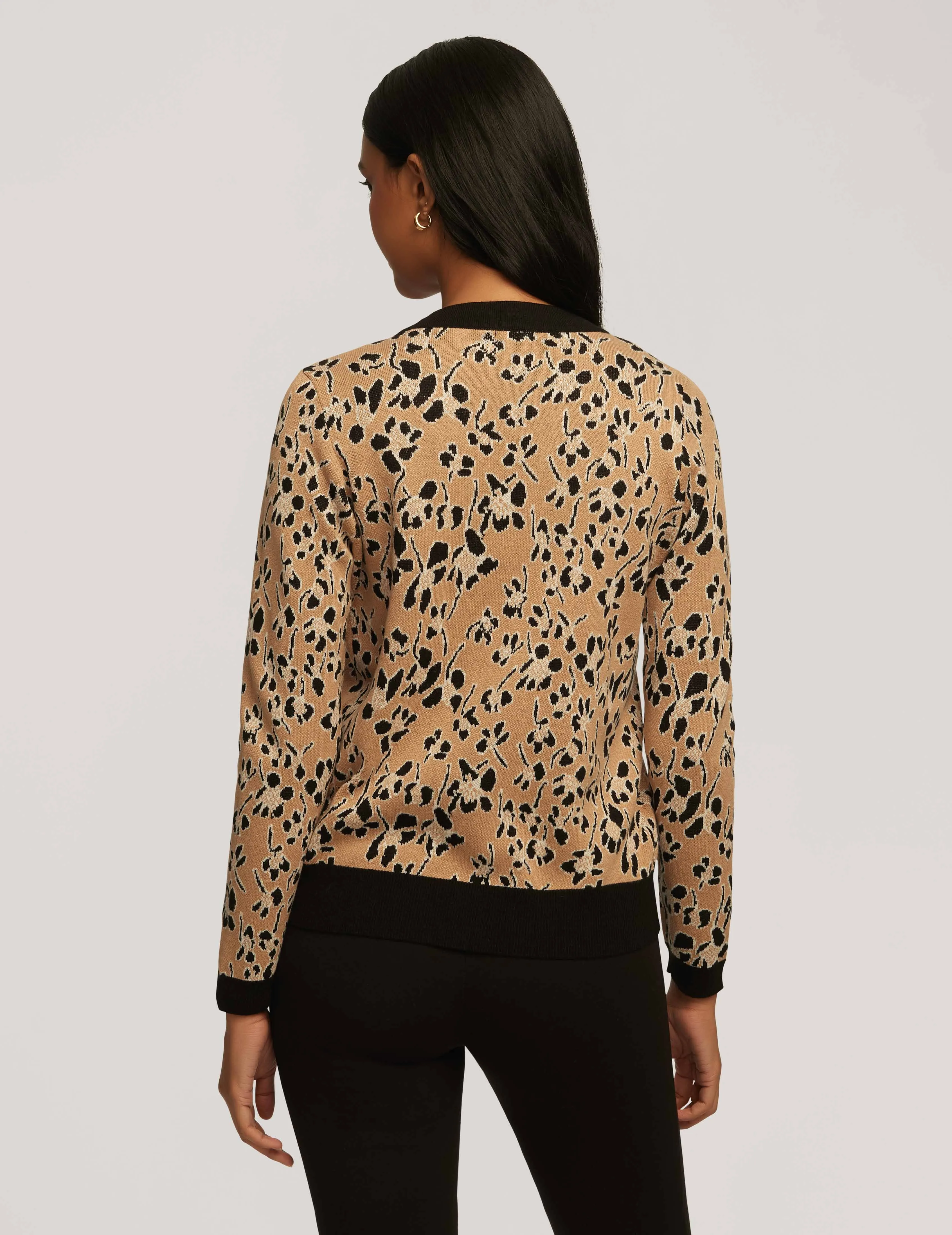Jacquard Cardigan With Solid Tipping - Sale sold by Anne Klein product image thumbnail 2