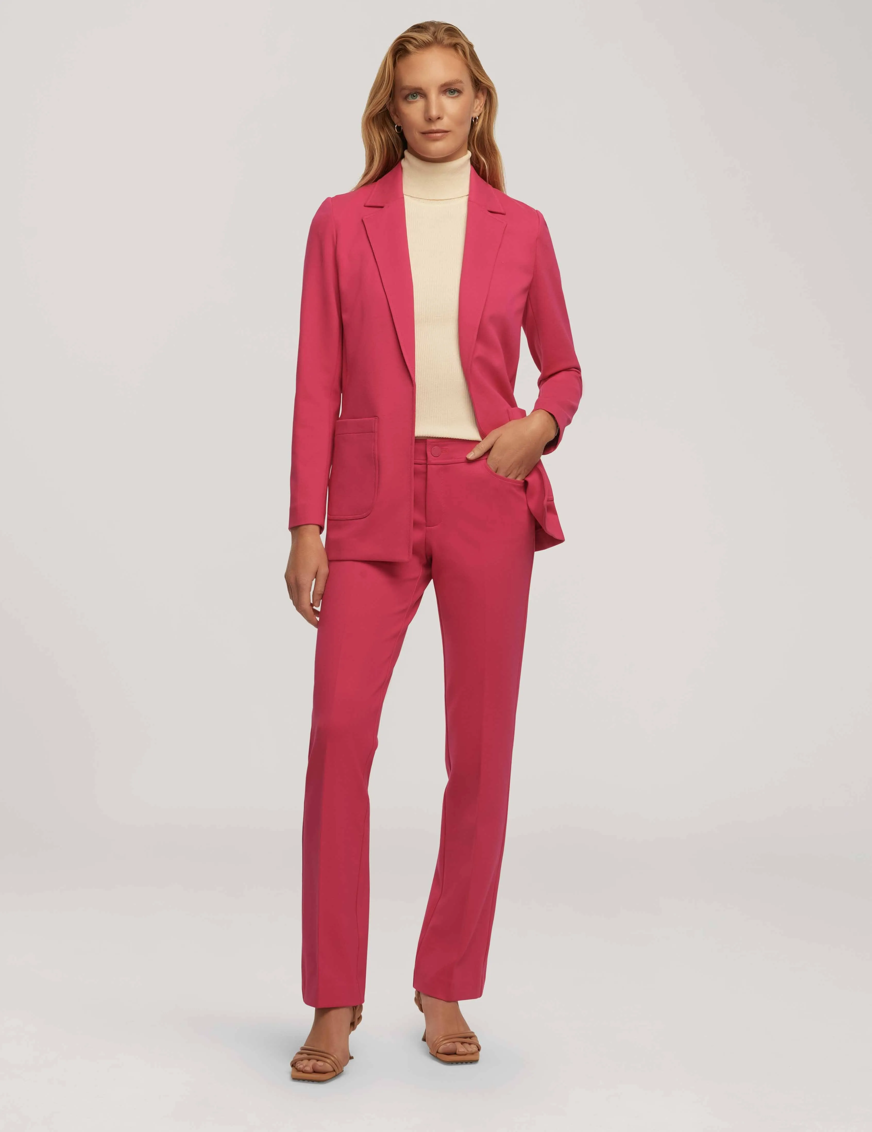 Compression Notch Collar Jacket With Patch Pockets - Sale sold by Anne Klein product image thumbnail 3