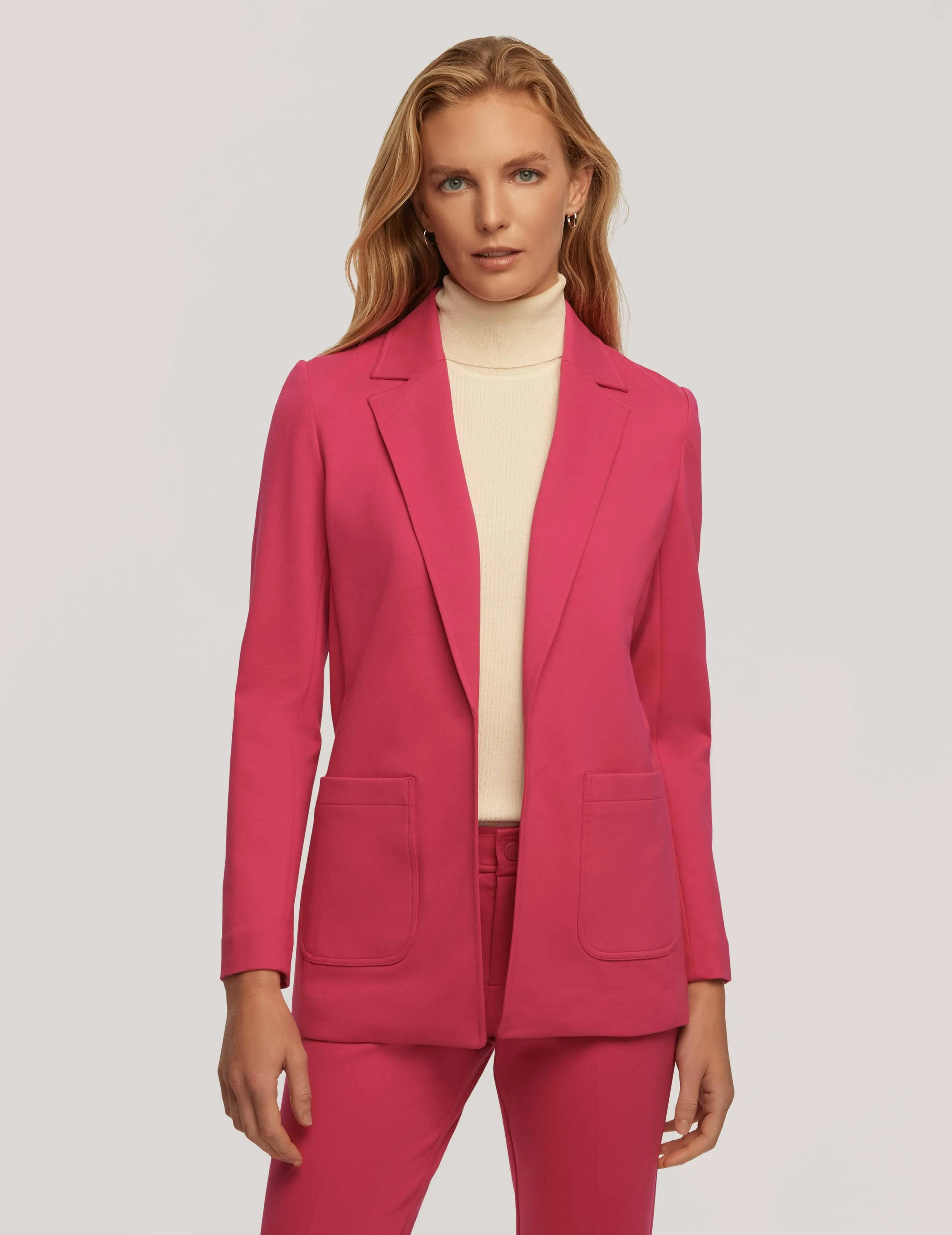 Compression Notch Collar Jacket With Patch Pockets - Sale sold by Anne Klein
