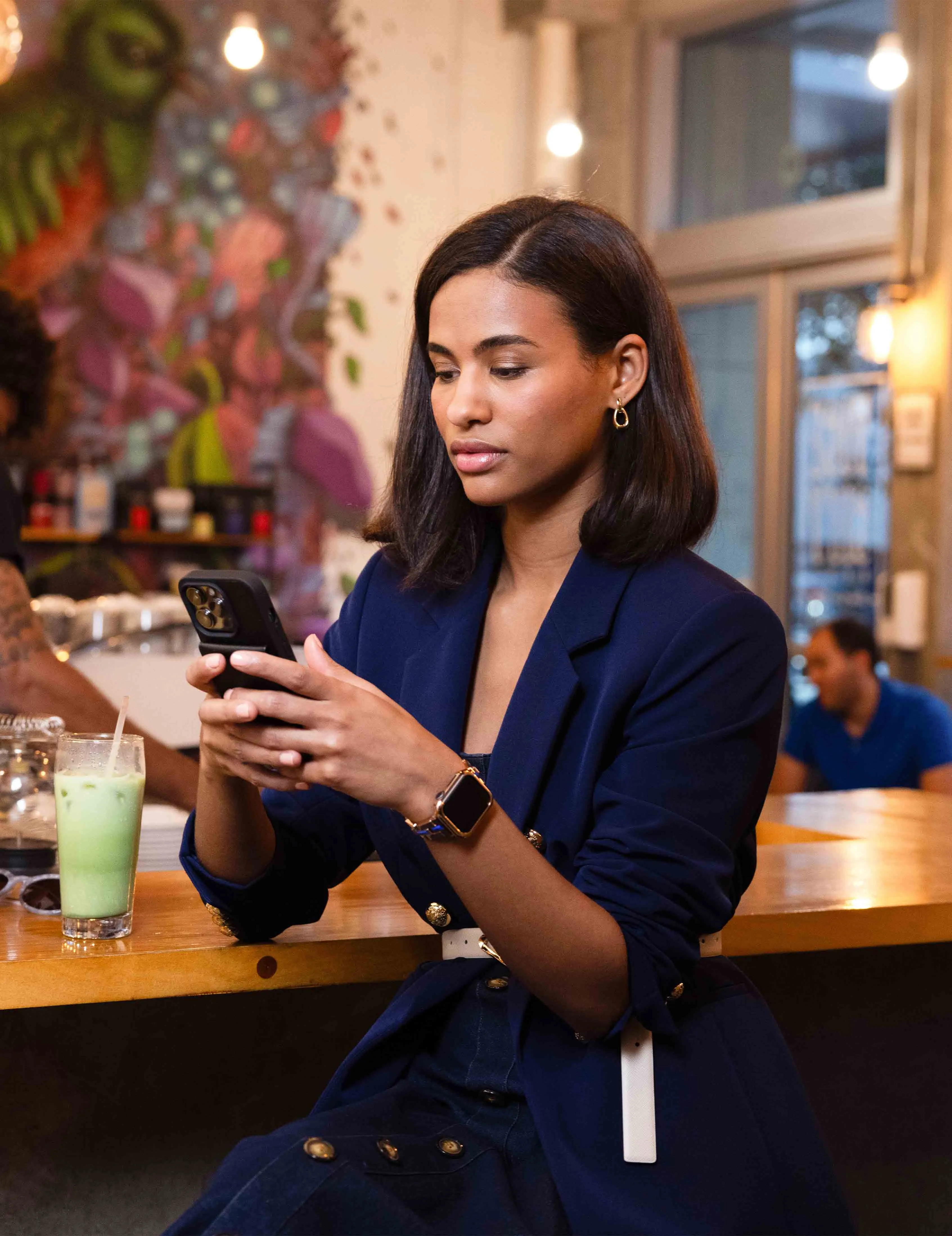 Saffiano Vegan Leather iPhone® 14 Pro Case sold by Anne Klein product image thumbnail 3