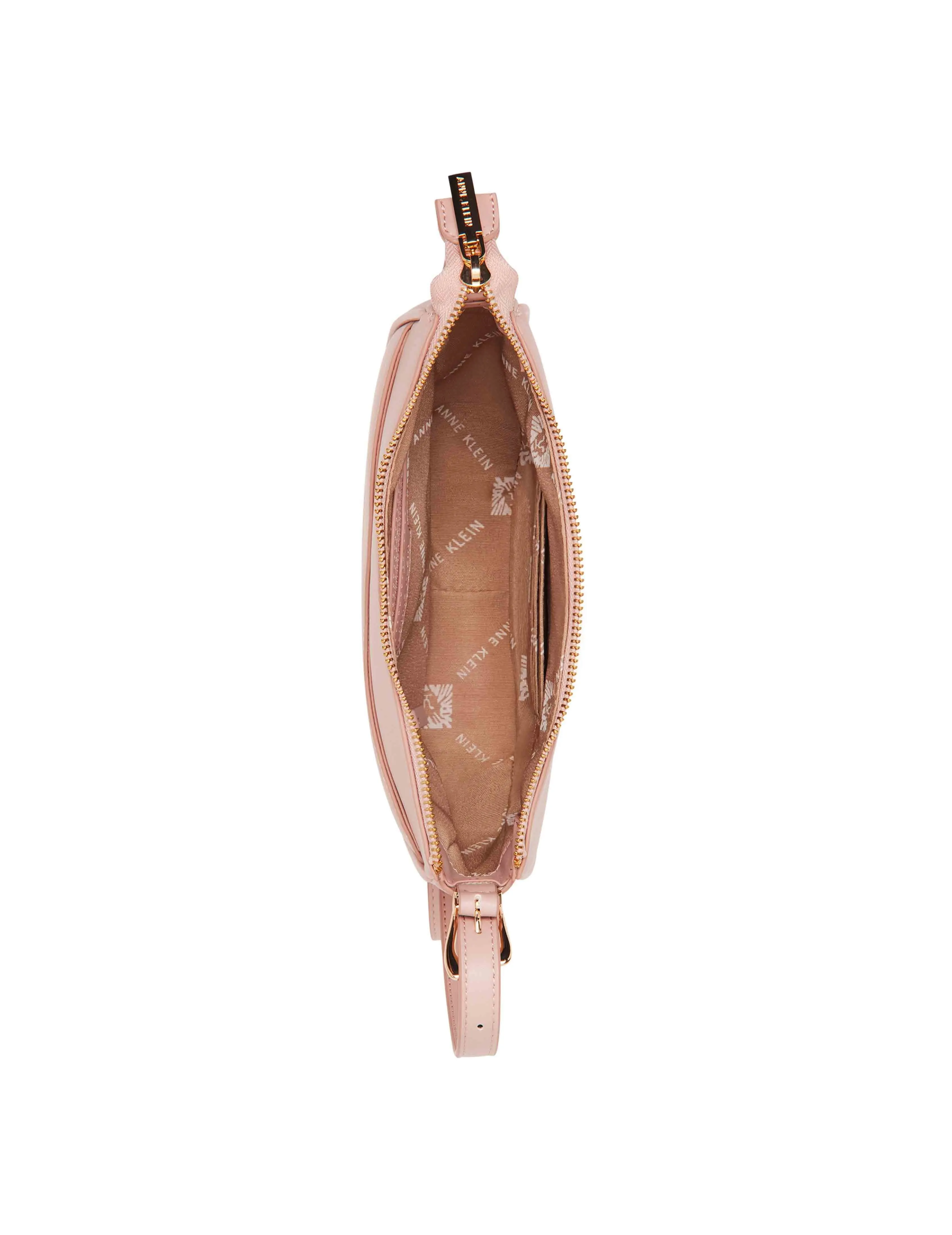 Sculpted buckle half moon crossbody sold by Anne Klein product image thumbnail 3