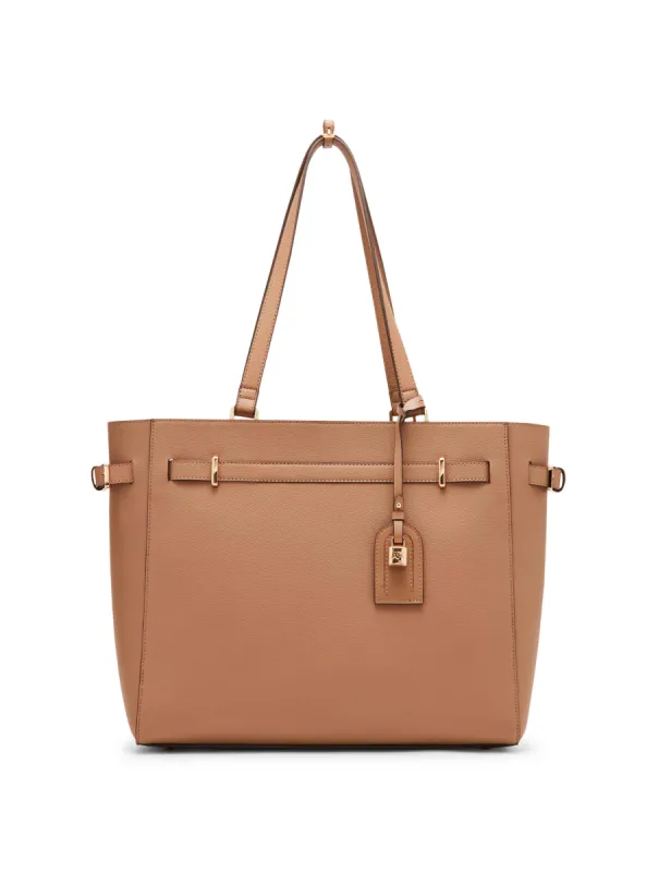 Belted Shoulder Tote with lock charm sold by Anne Klein