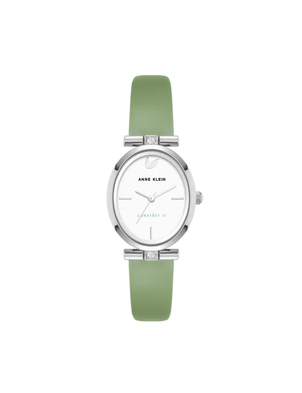 Consider It Oval Case Leather Watch sold by Anne Klein