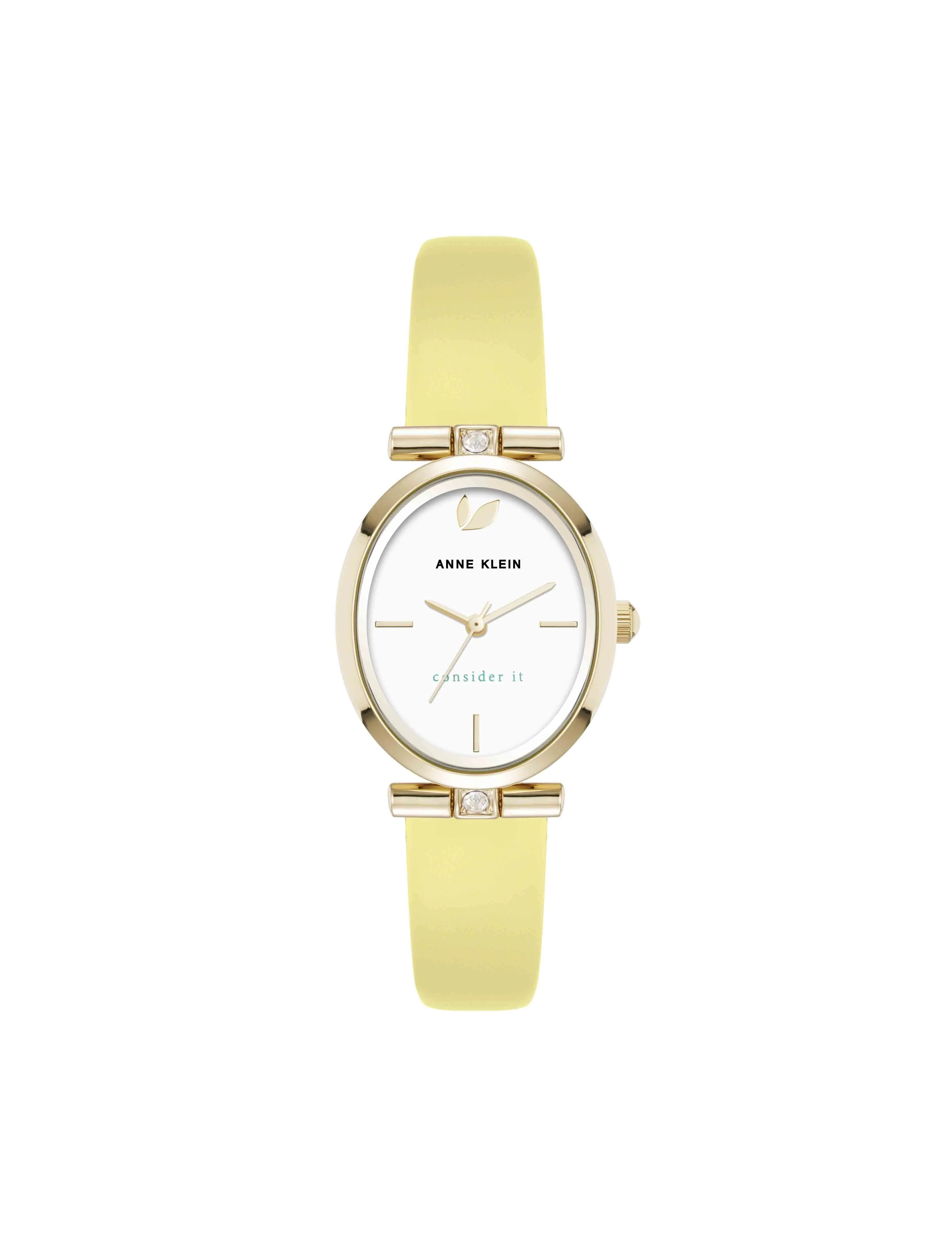 Consider It Oval Case Leather Watch sold by Anne Klein