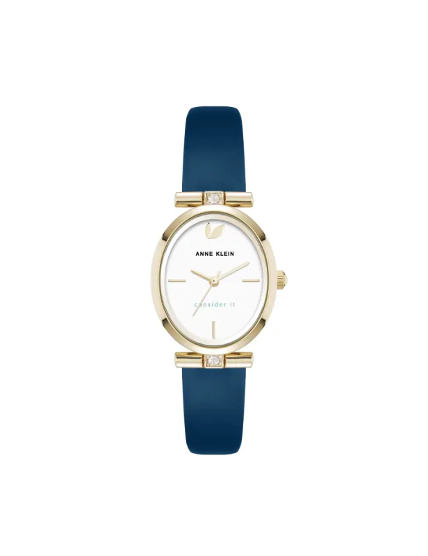 Consider It Oval Case Leather Watch sold by Anne Klein