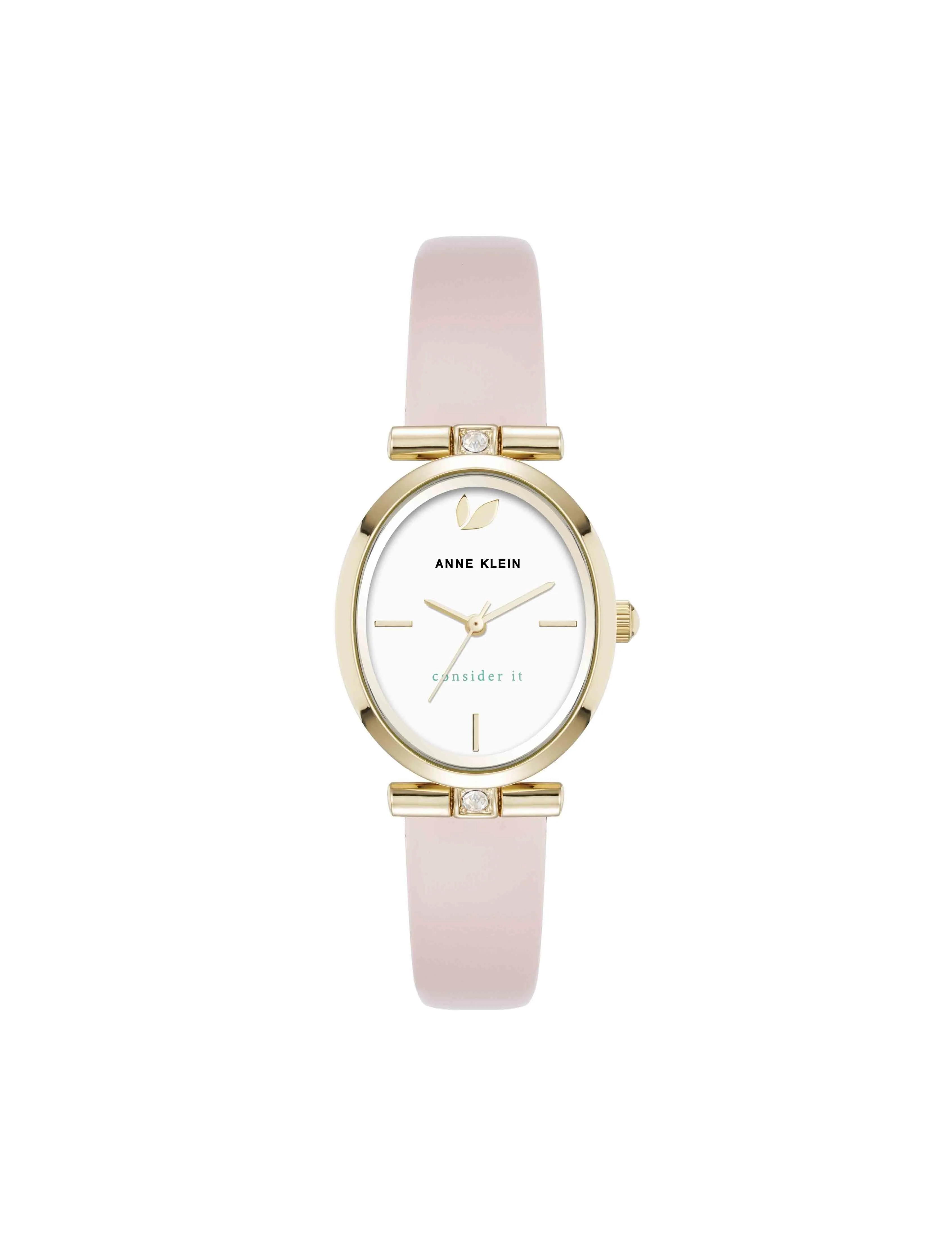 Consider It Oval Case Leather Watch sold by Anne Klein