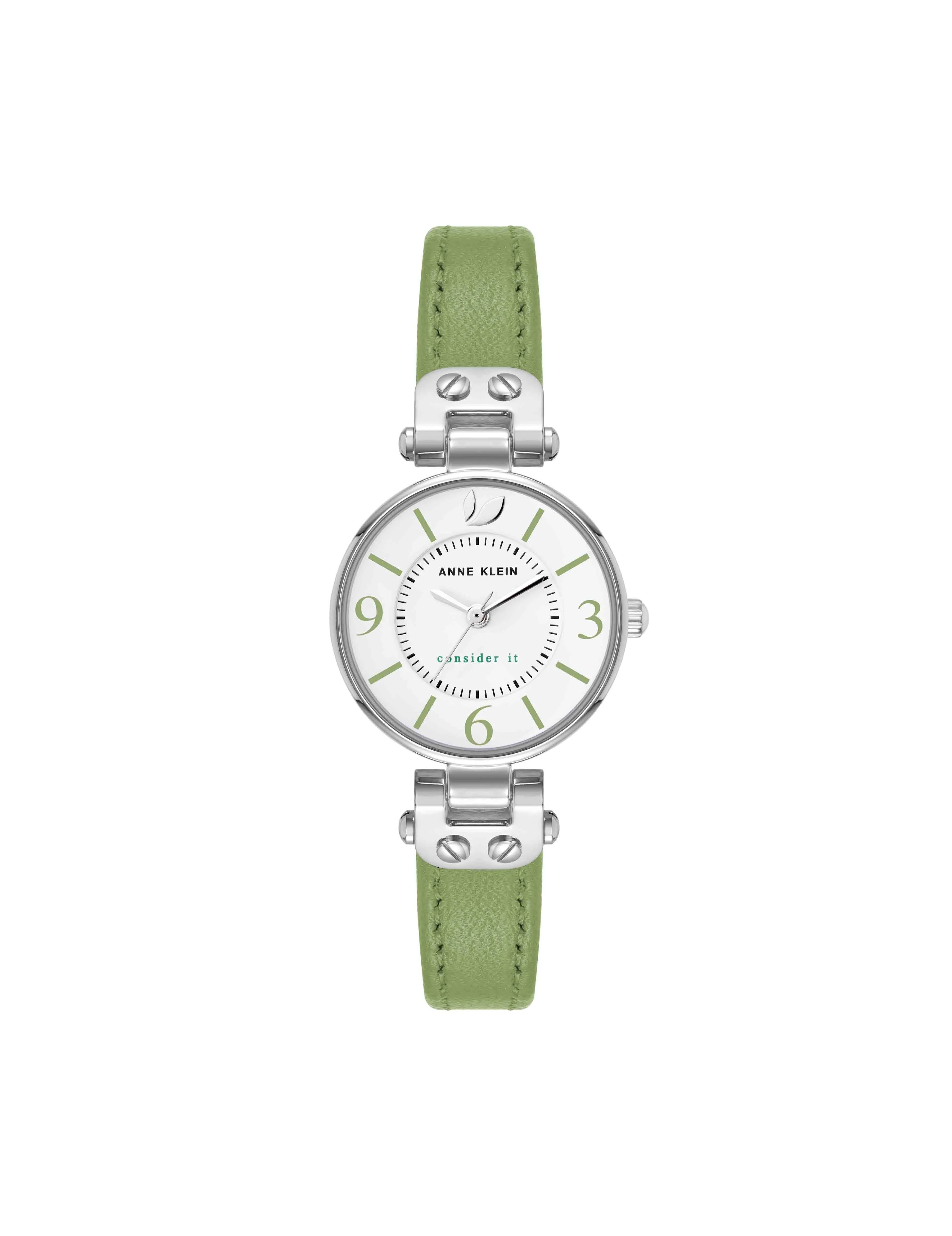Consider It Sustainable Leather Strap Watch sold by Anne Klein