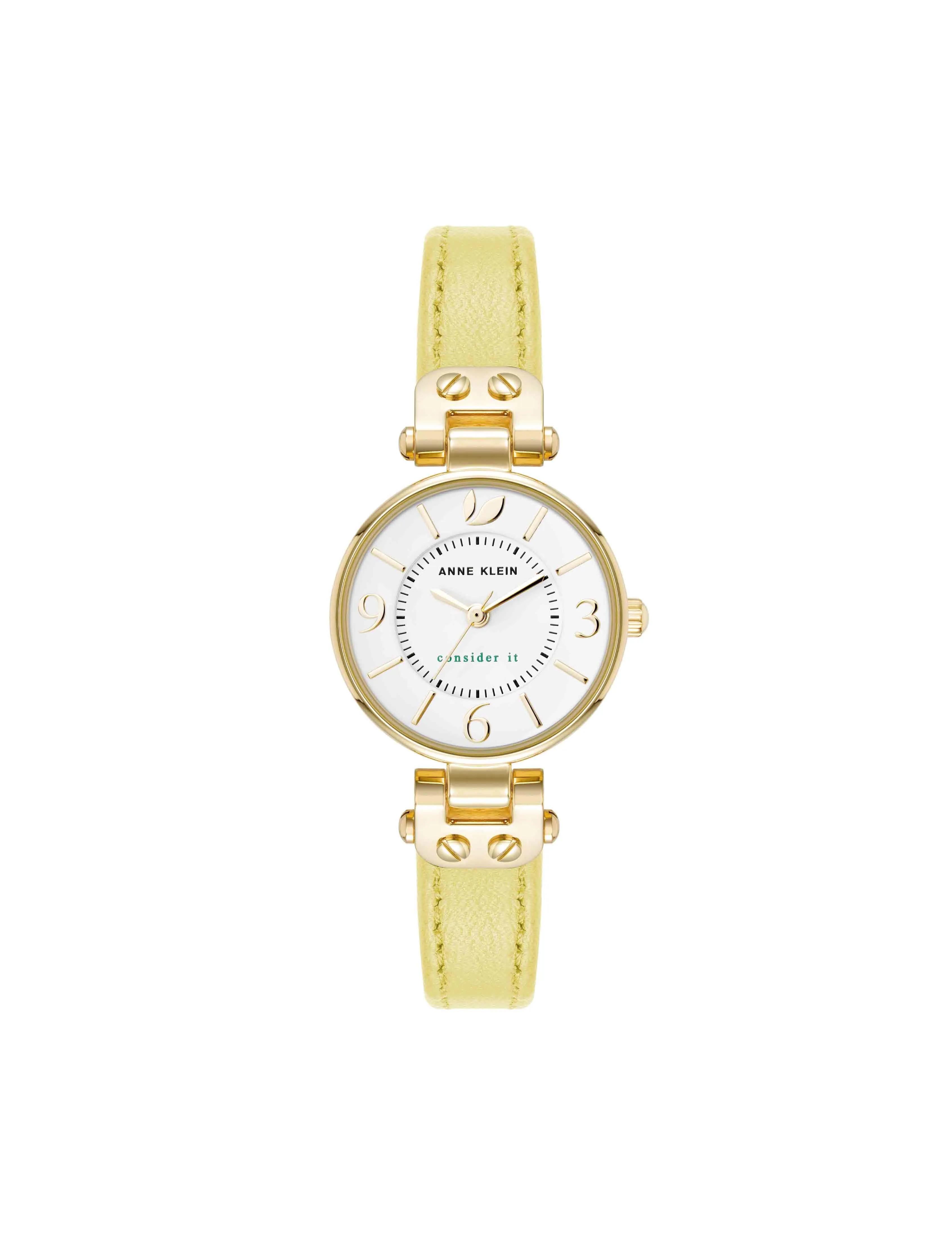 Consider It Sustainable Leather Strap Watch sold by Anne Klein