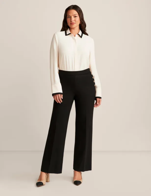 Contrast Tipped Blouse sold by Anne Klein