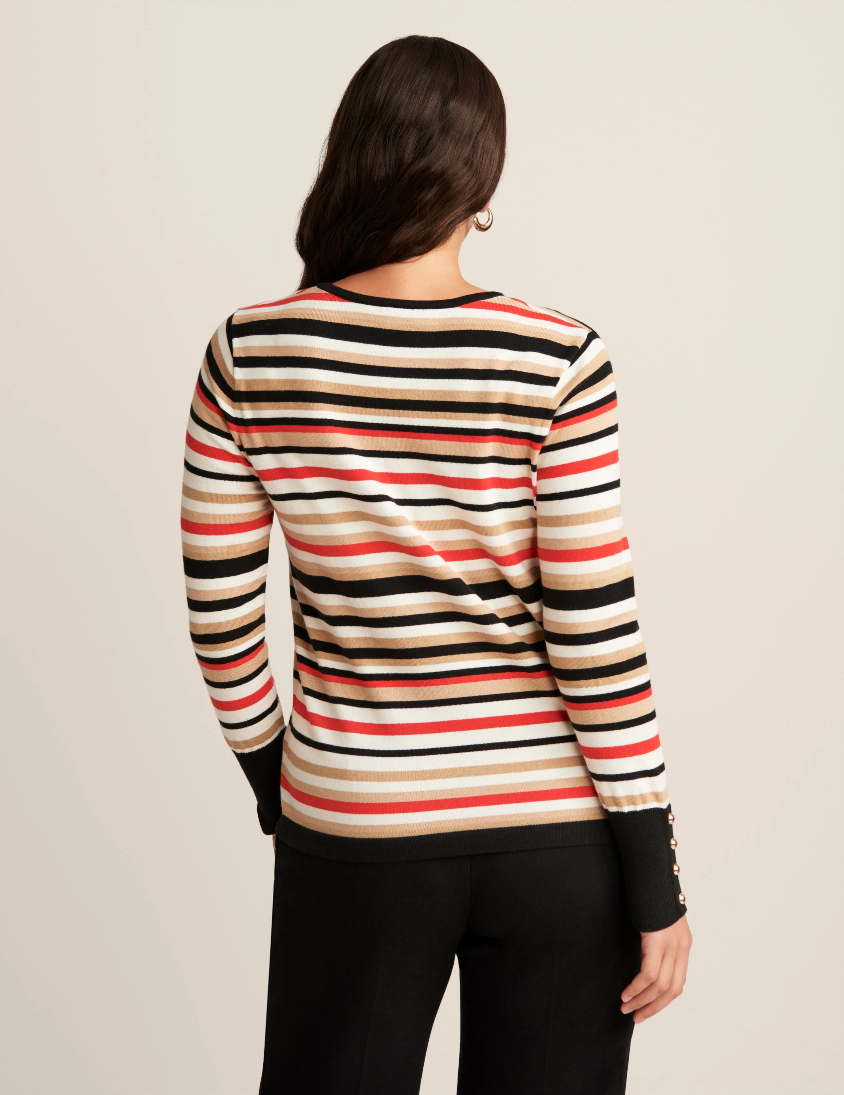 Boat Neck Button Sleeve Sweater sold by Anne Klein product image thumbnail 2