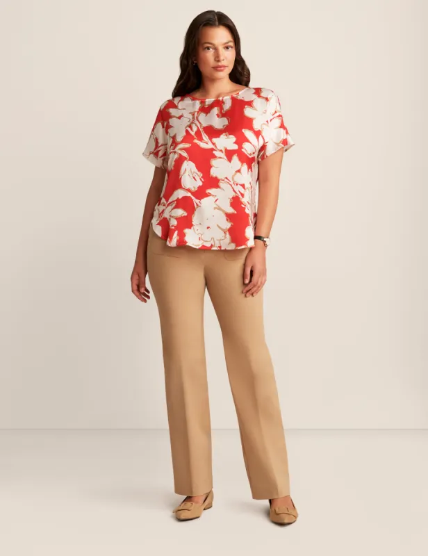 Bateau Neck Short Sleeve Blouse sold by Anne Klein
