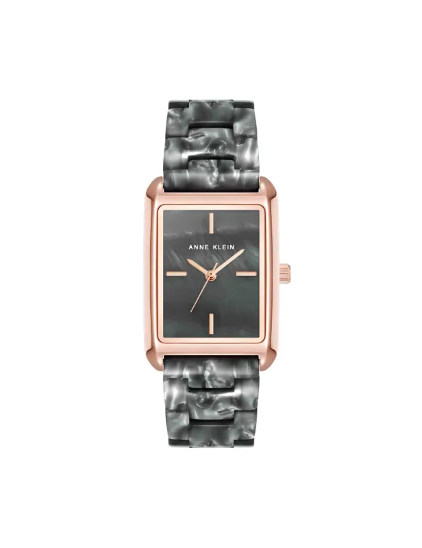 Delicate Rectangular Acetate Link Bracelet Watch sold by Anne Klein