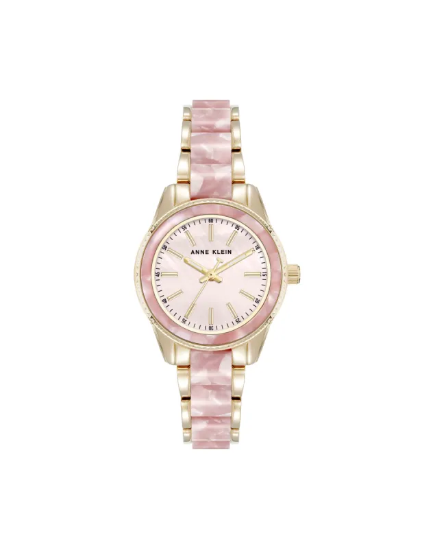 Pearlescent Acetate Link Bracelet Watch sold by Anne Klein
