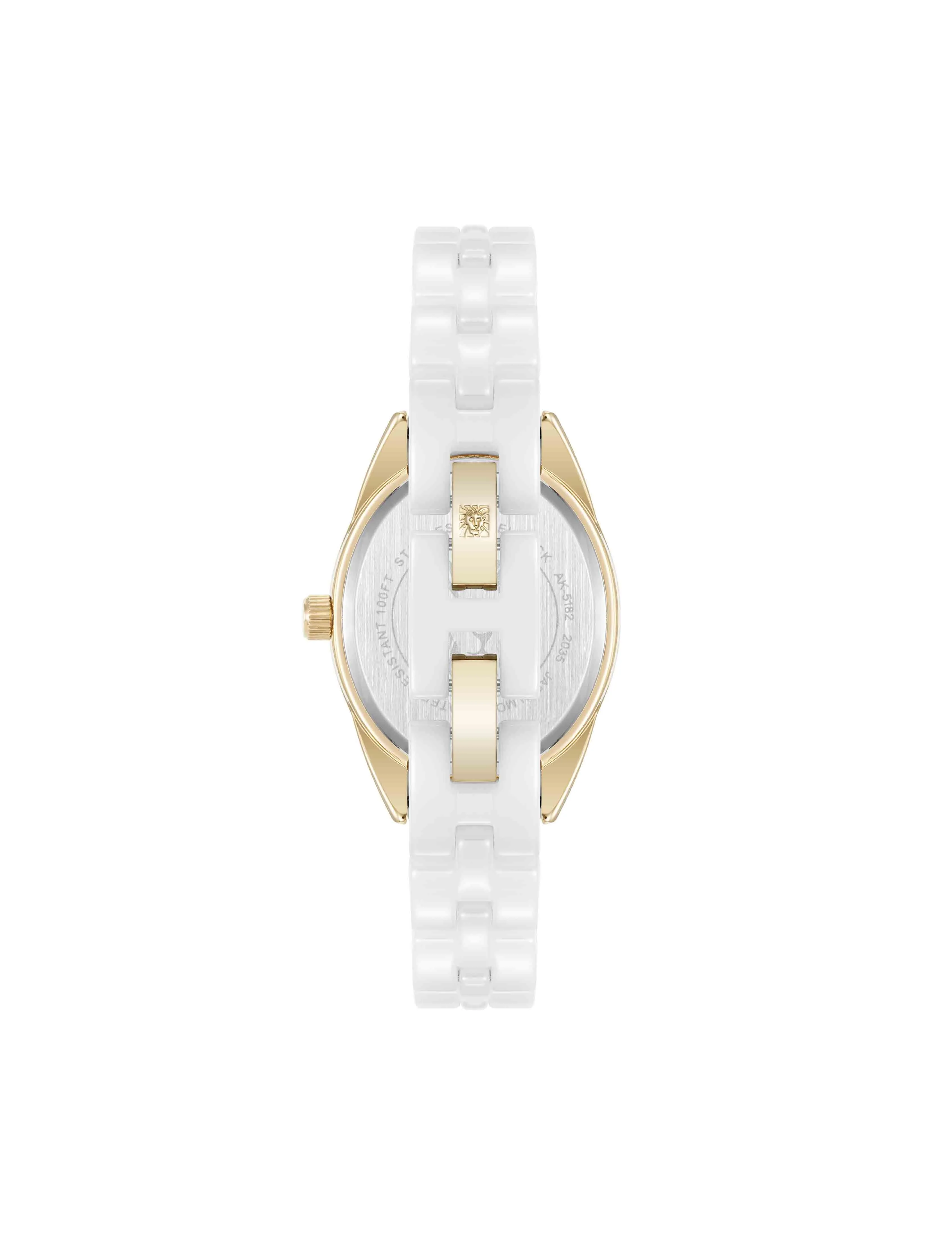 Oval Ceramic Diamond Dial Bracelet Watch sold by Anne Klein product image thumbnail 2