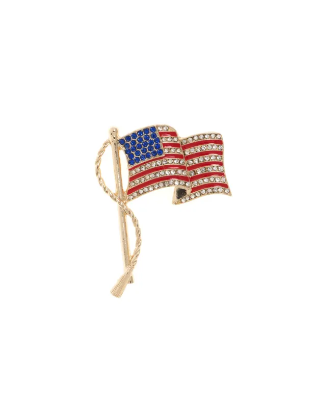 Boxed Gold Flag Pin sold by Anne Klein