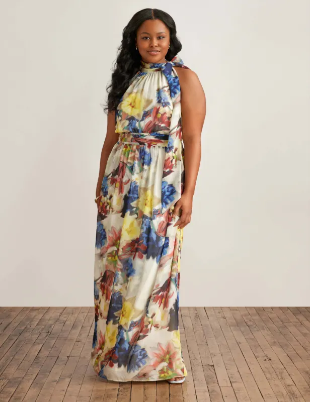 Plus Size Halter Neck Bow Maxi - Sale sold by Anne Klein