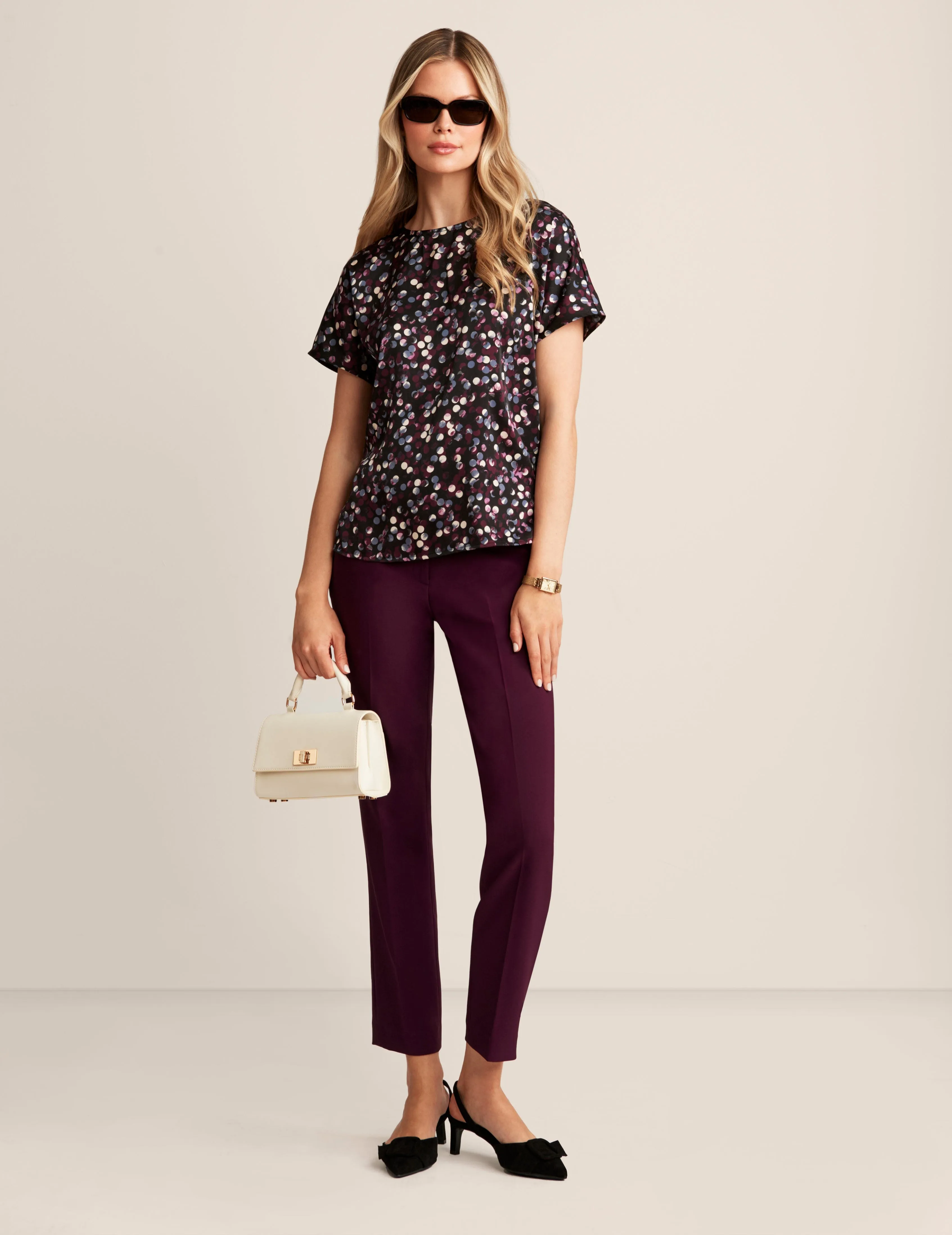 Short Sleeve Blouse With Bateau Neckline - Sale sold by Anne Klein
