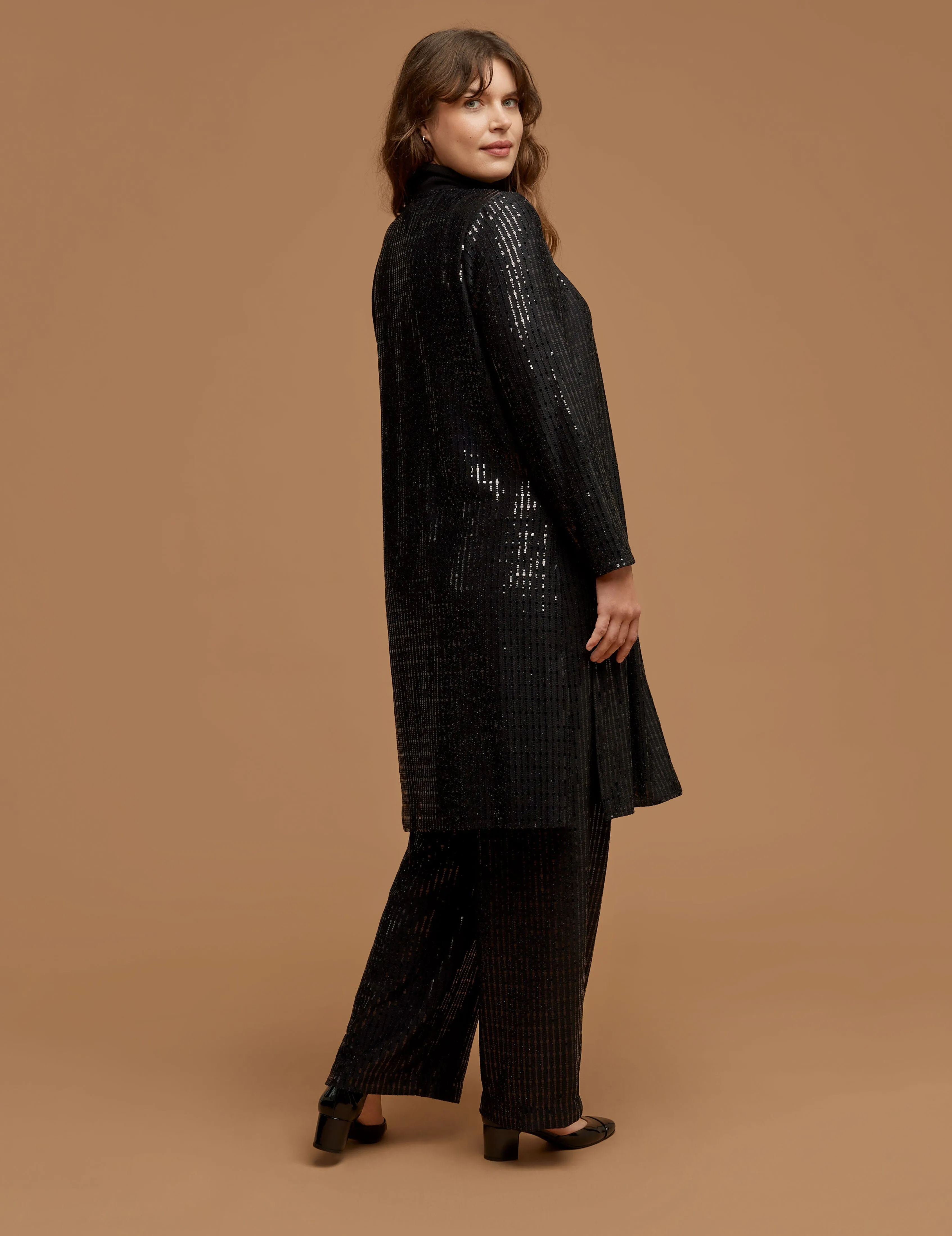 Plus Size Linear Shine Duster - Sale sold by Anne Klein product image thumbnail 2