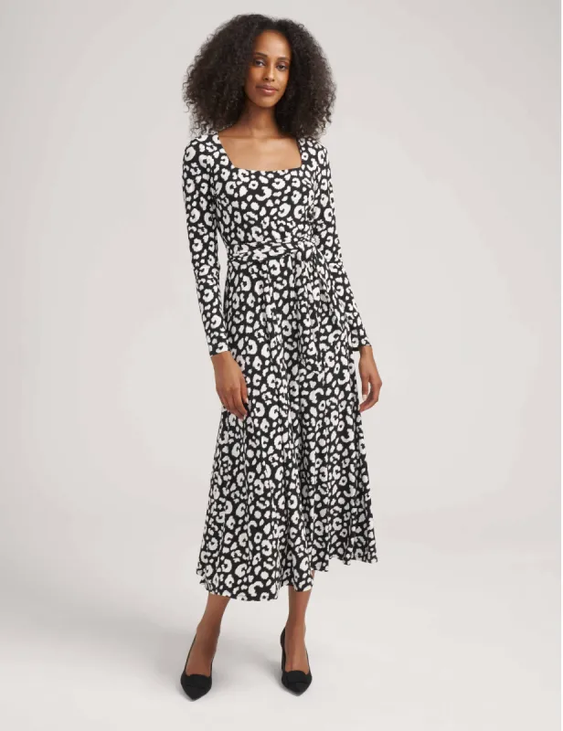 Square Neck Tie Waist Midi Dress- Clearance sold by Anne Klein