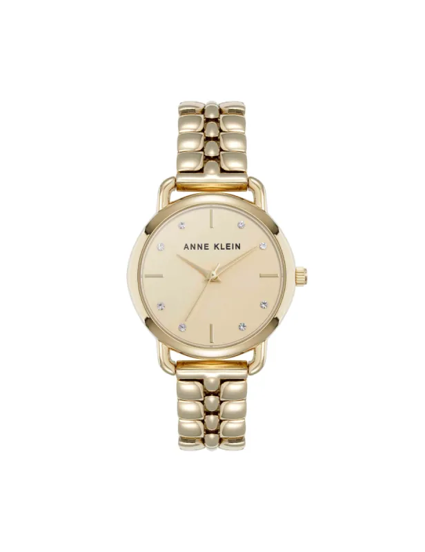 Signature Round Crystal Accented Dial Watch sold by Anne Klein