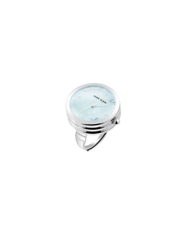 Faceted Crystal Ring Watch sold by Anne Klein