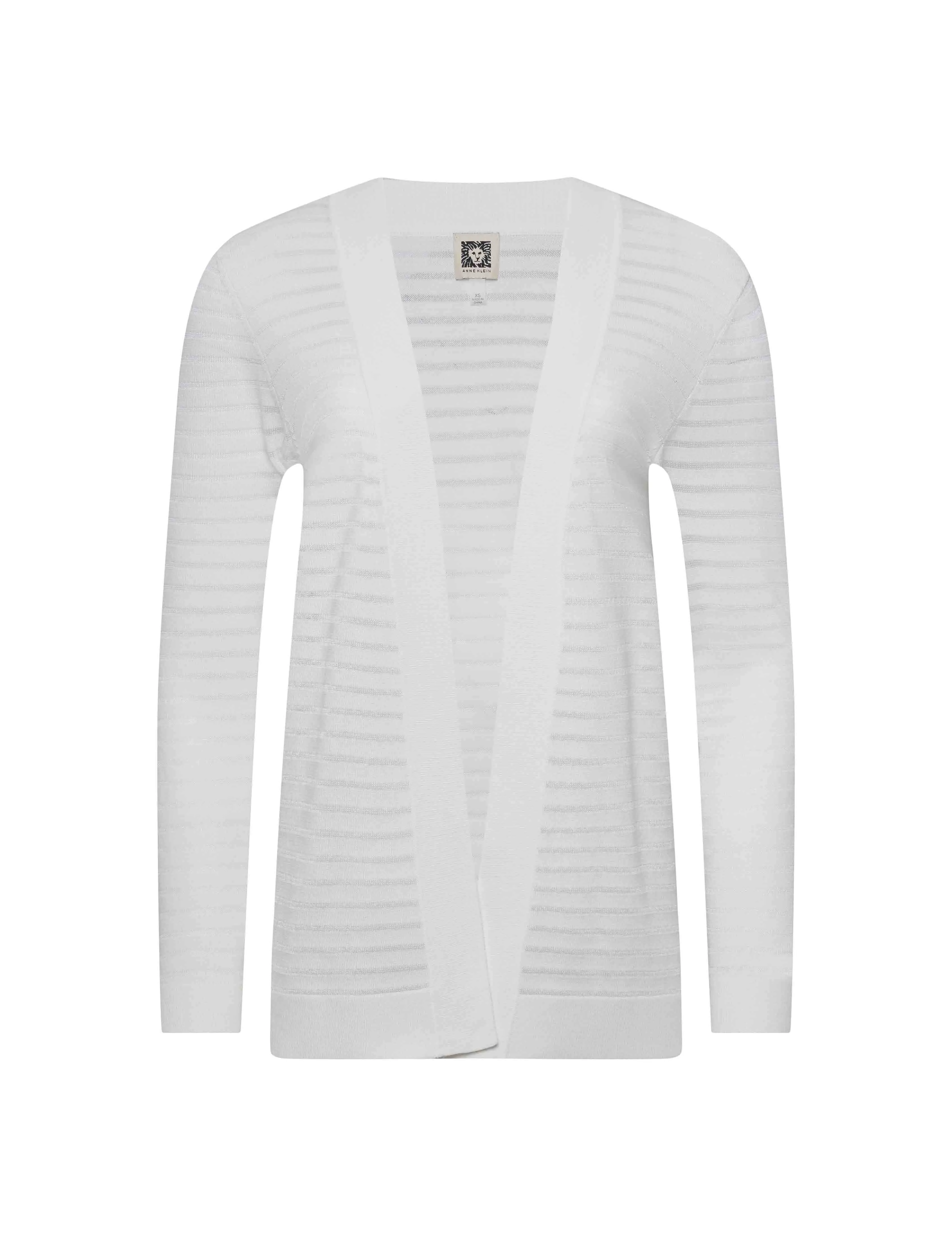 Sheer Stripe Cardigan sold by Anne Klein