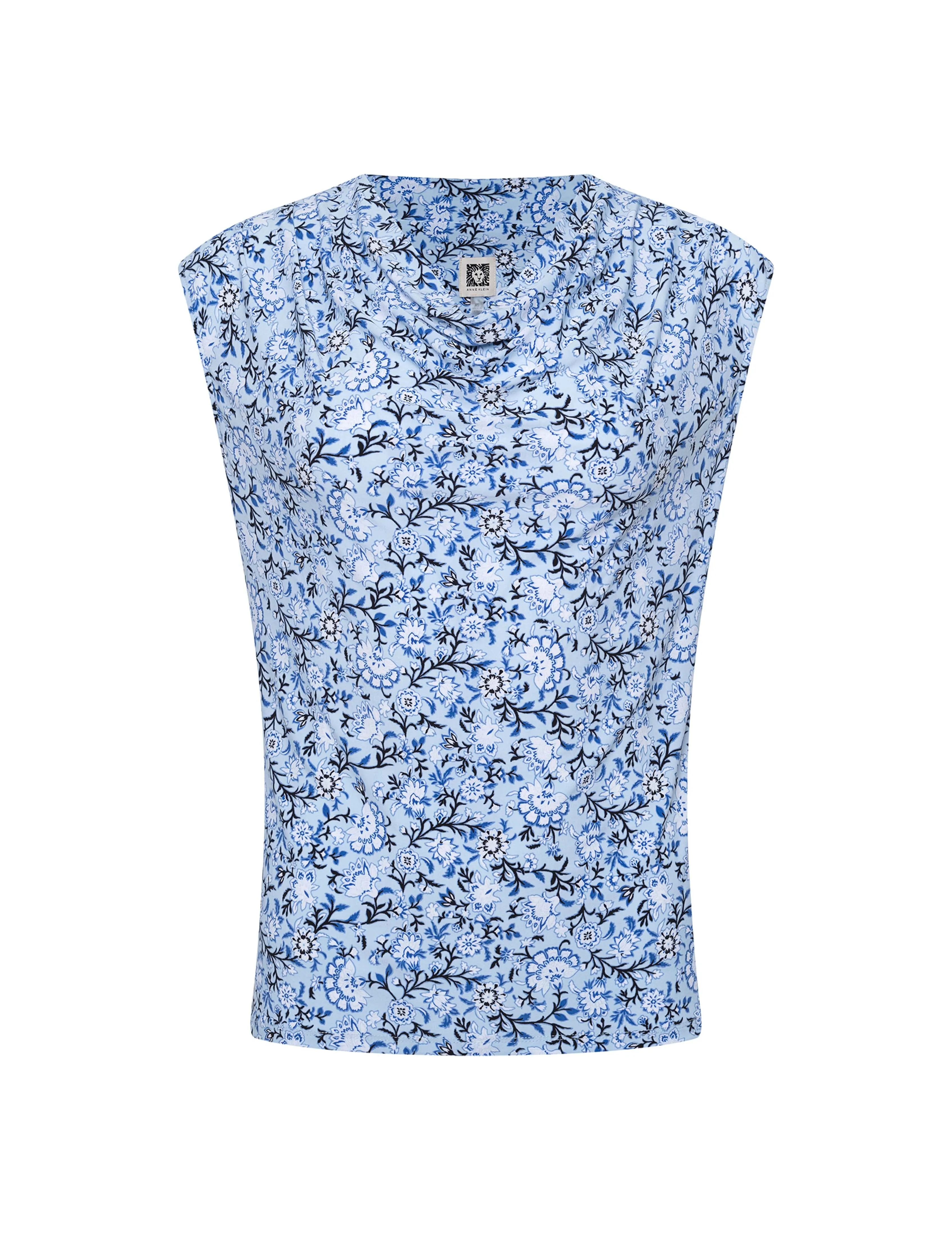 Pleated Cowl Neck Top sold by Anne Klein