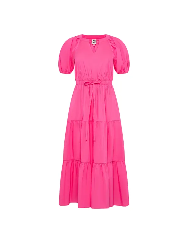 Tiered Puff Sleeve Midi Dress sold by Anne Klein