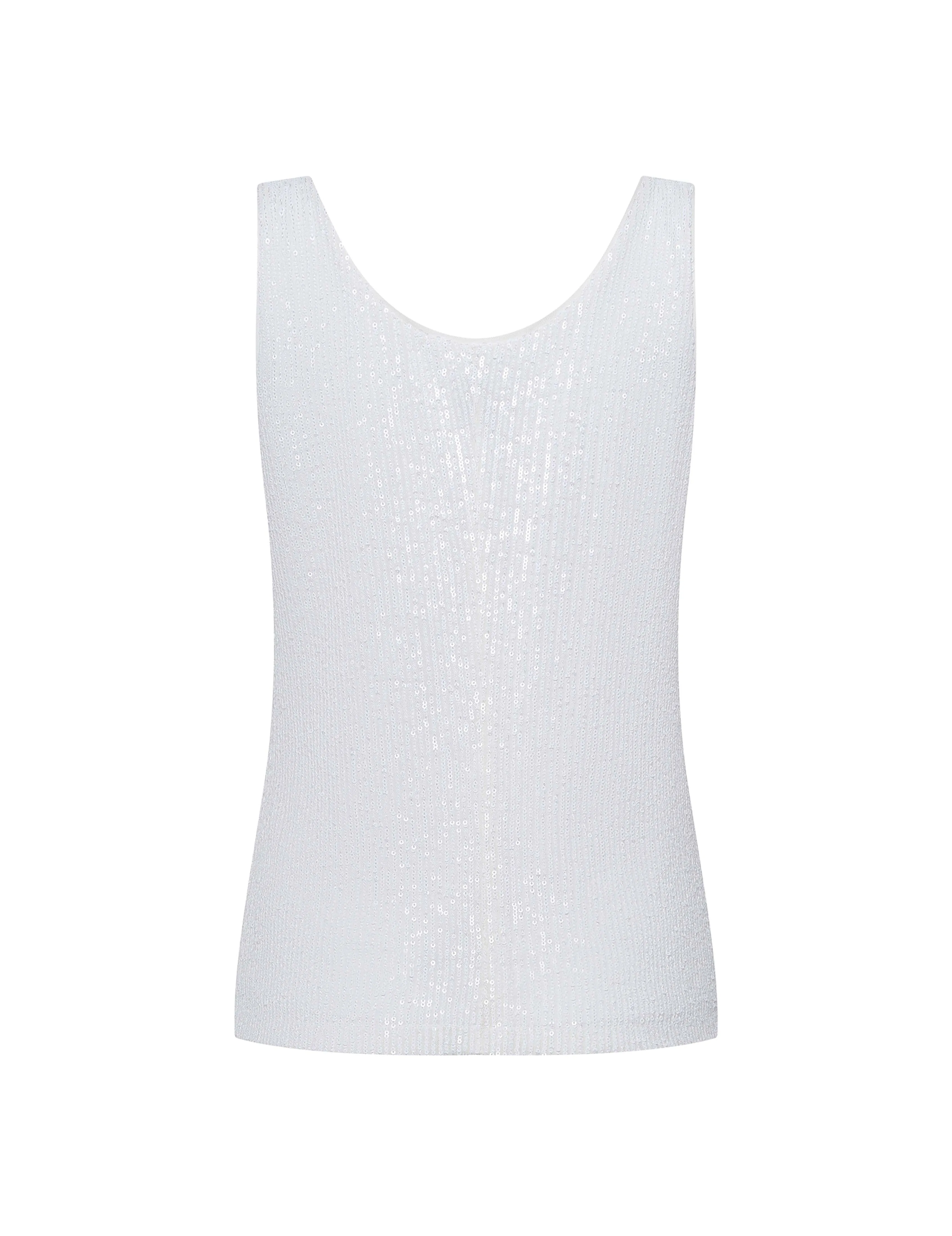 Petite Sequin Mesh Scoop Tank sold by Anne Klein product image thumbnail 2