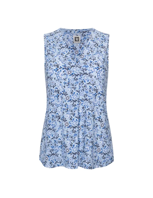 Printed Ity Pleat Front Shell sold by Anne Klein