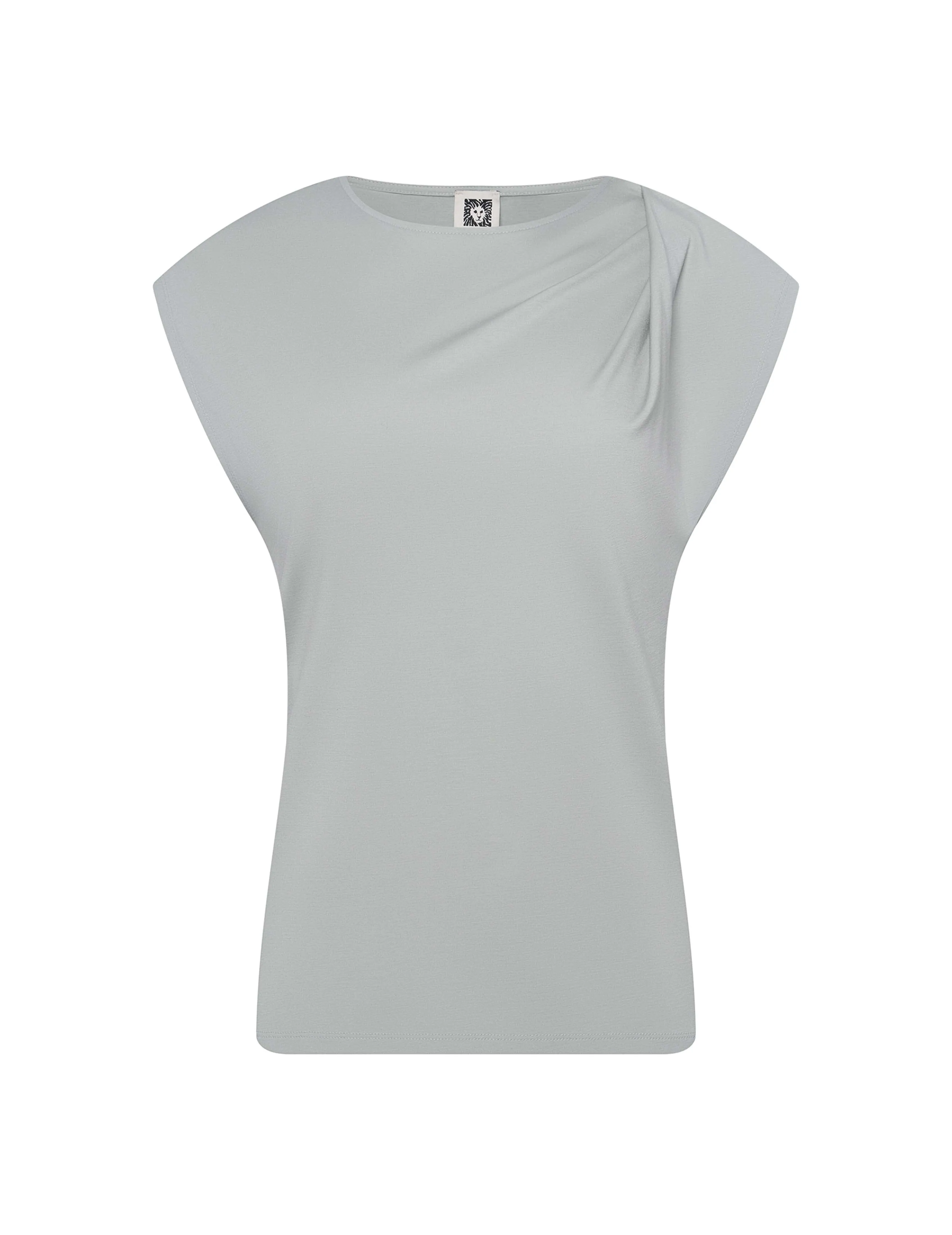 Harmony Knit Asymmetric Pleat Top sold by Anne Klein