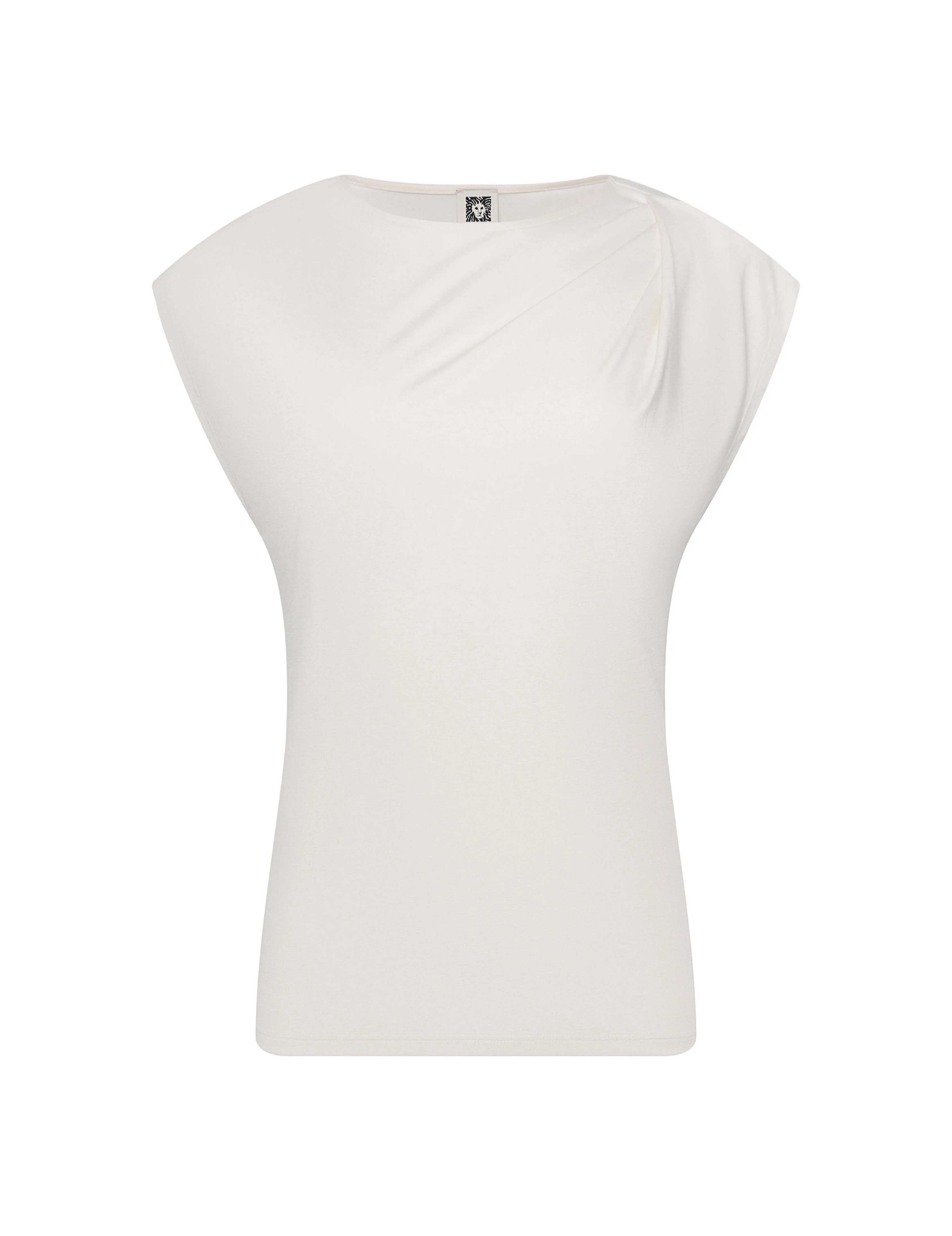 Harmony Knit Asymmetric Pleat Top sold by Anne Klein