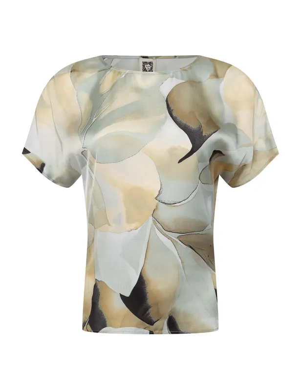 Short Sleeve Blouse With Bateau Neckline sold by Anne Klein