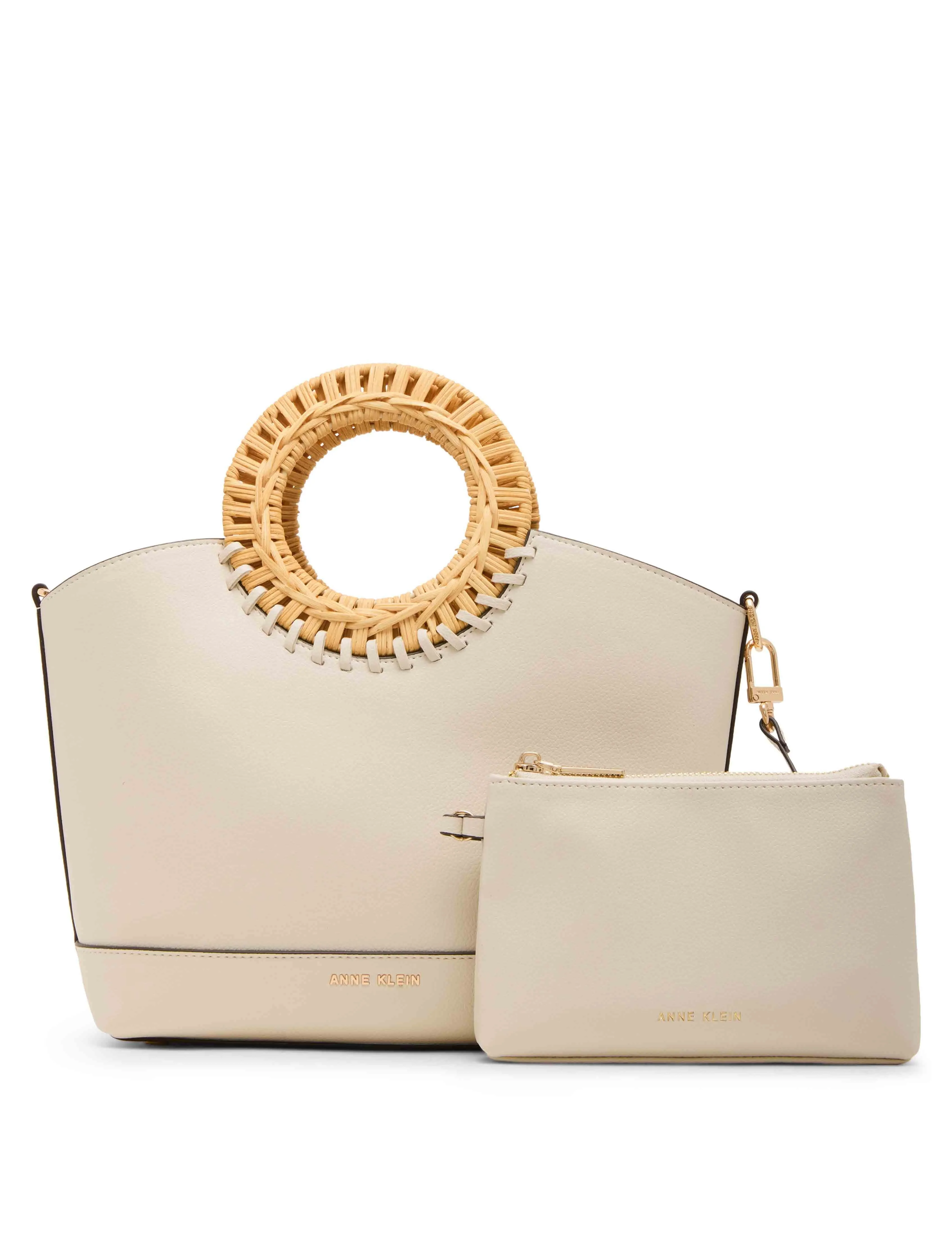 Circle Handle Tote With Convertible Strap sold by Anne Klein product image thumbnail 3