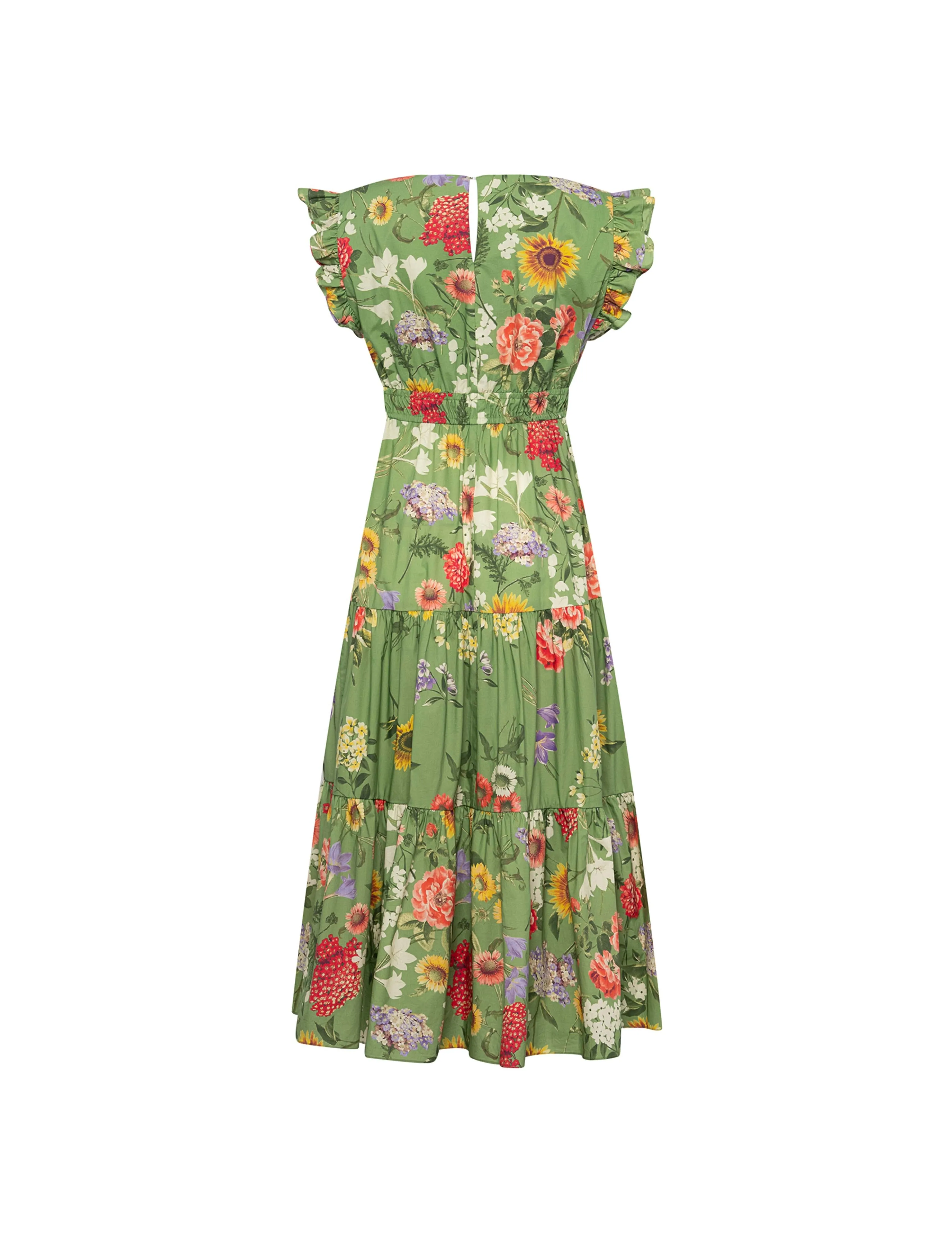 Ruffle Sleeve Drawstring Waist Maxi Dress sold by Anne Klein product image thumbnail 2