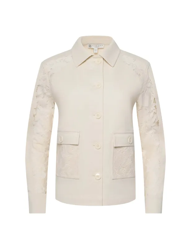 Lace Combo Jacket sold by Anne Klein