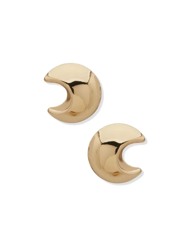 Large Crescent Stud Earrings sold by Anne Klein
