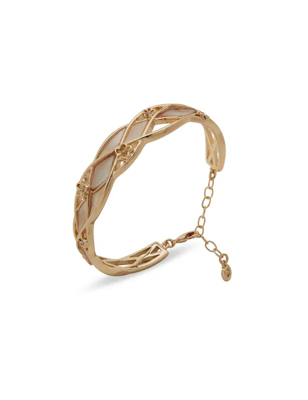 Floral Inlay Cuff sold by Anne Klein