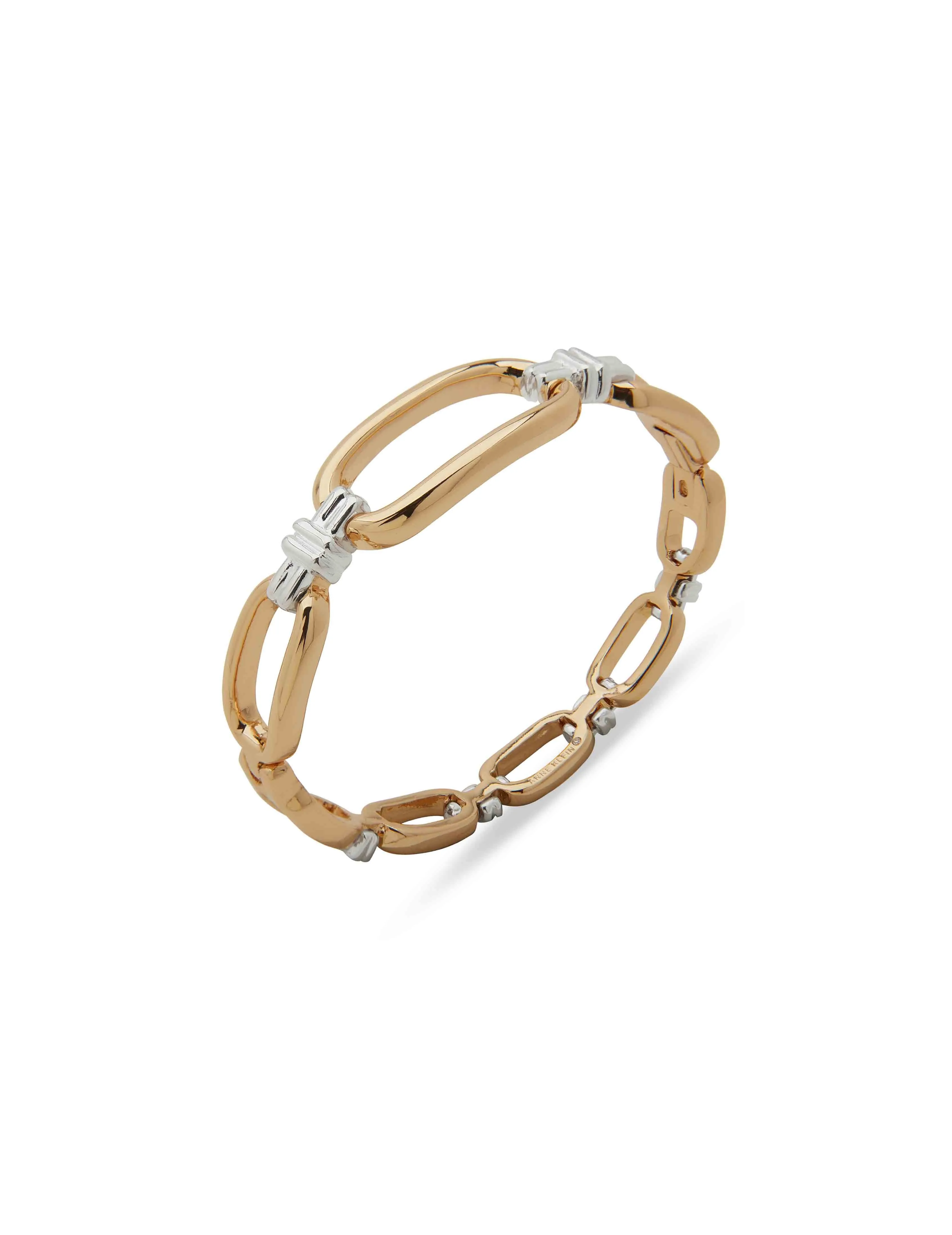 Mixed Metal Open Hinge Bracelet sold by Anne Klein
