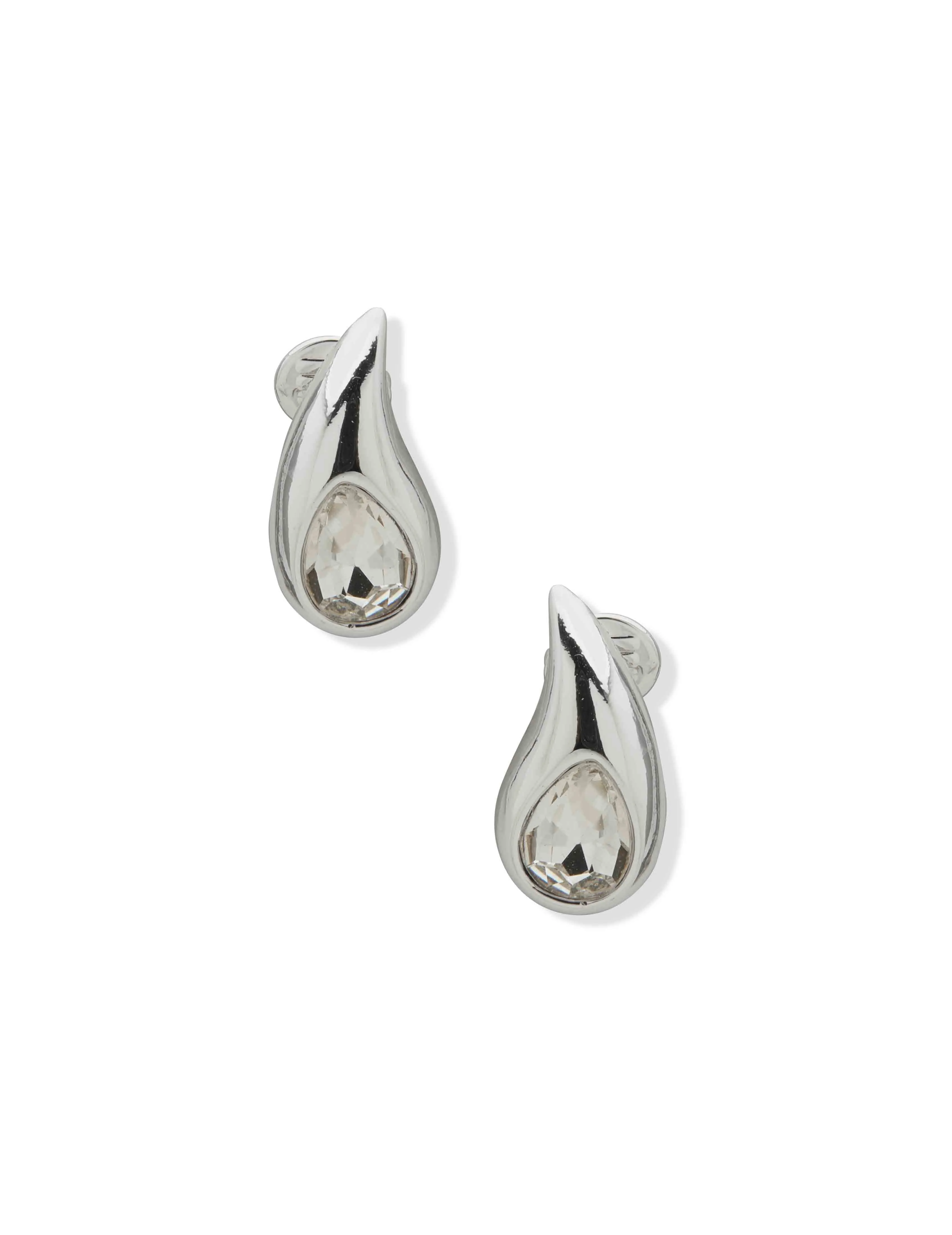 Puffy Teardrop Button Earring sold by Anne Klein