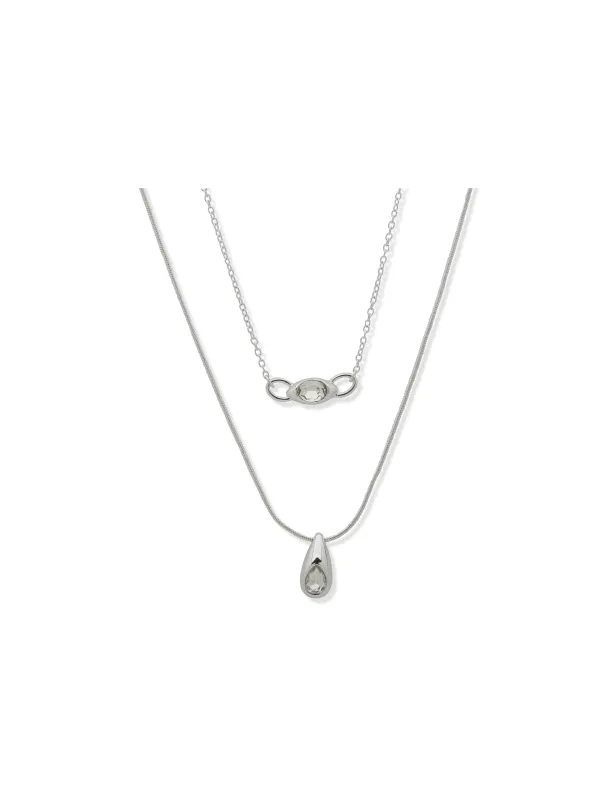2-in-1 Puffy Teardrop Necklace sold by Anne Klein