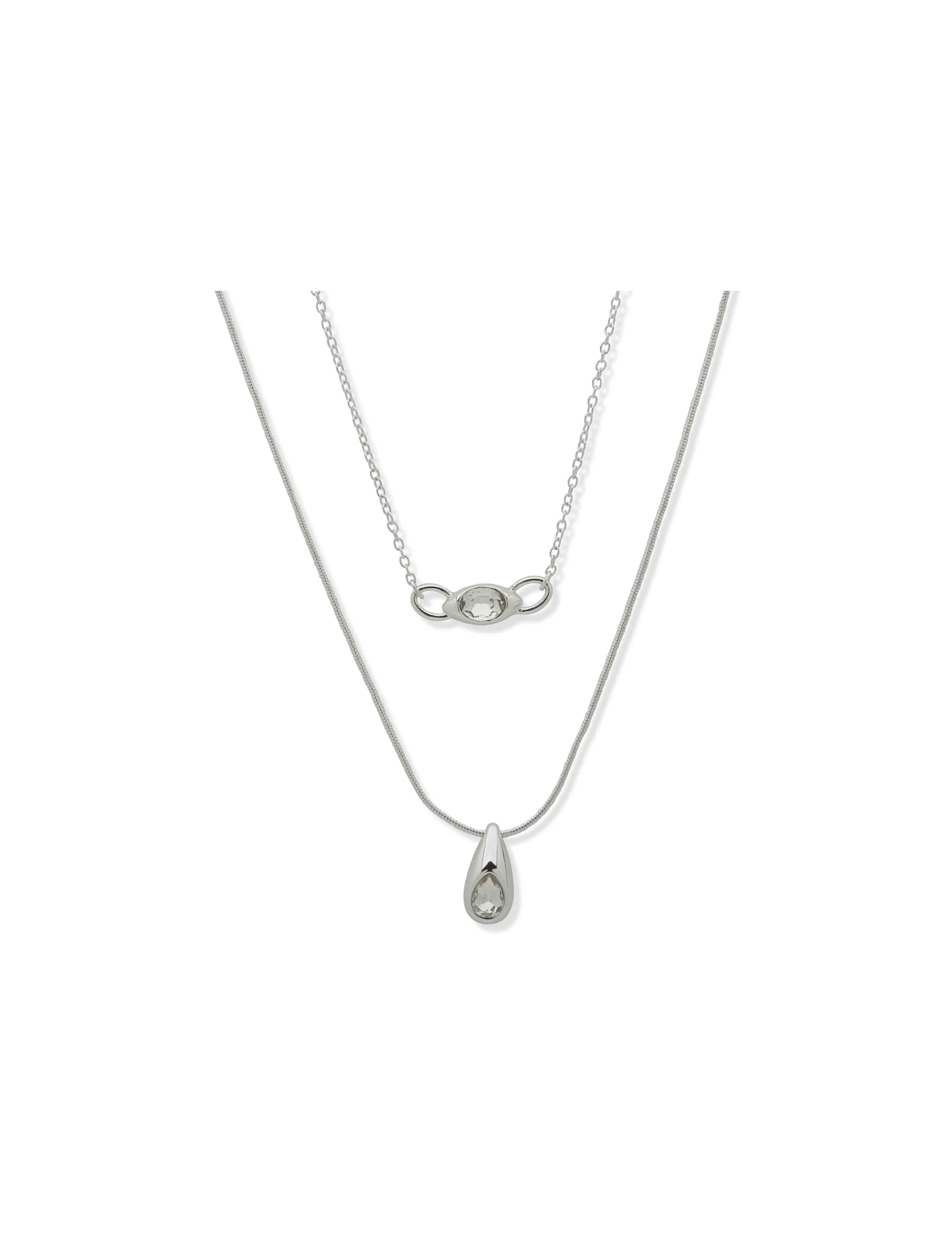 2-in-1 Puffy Teardrop Necklace sold by Anne Klein