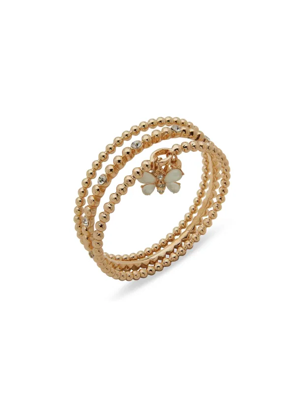 Charmed Beaded Bangle Set sold by Anne Klein
