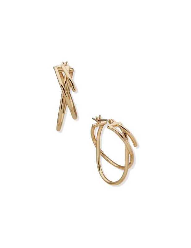 Criss Cross Hoop Earring sold by Anne Klein