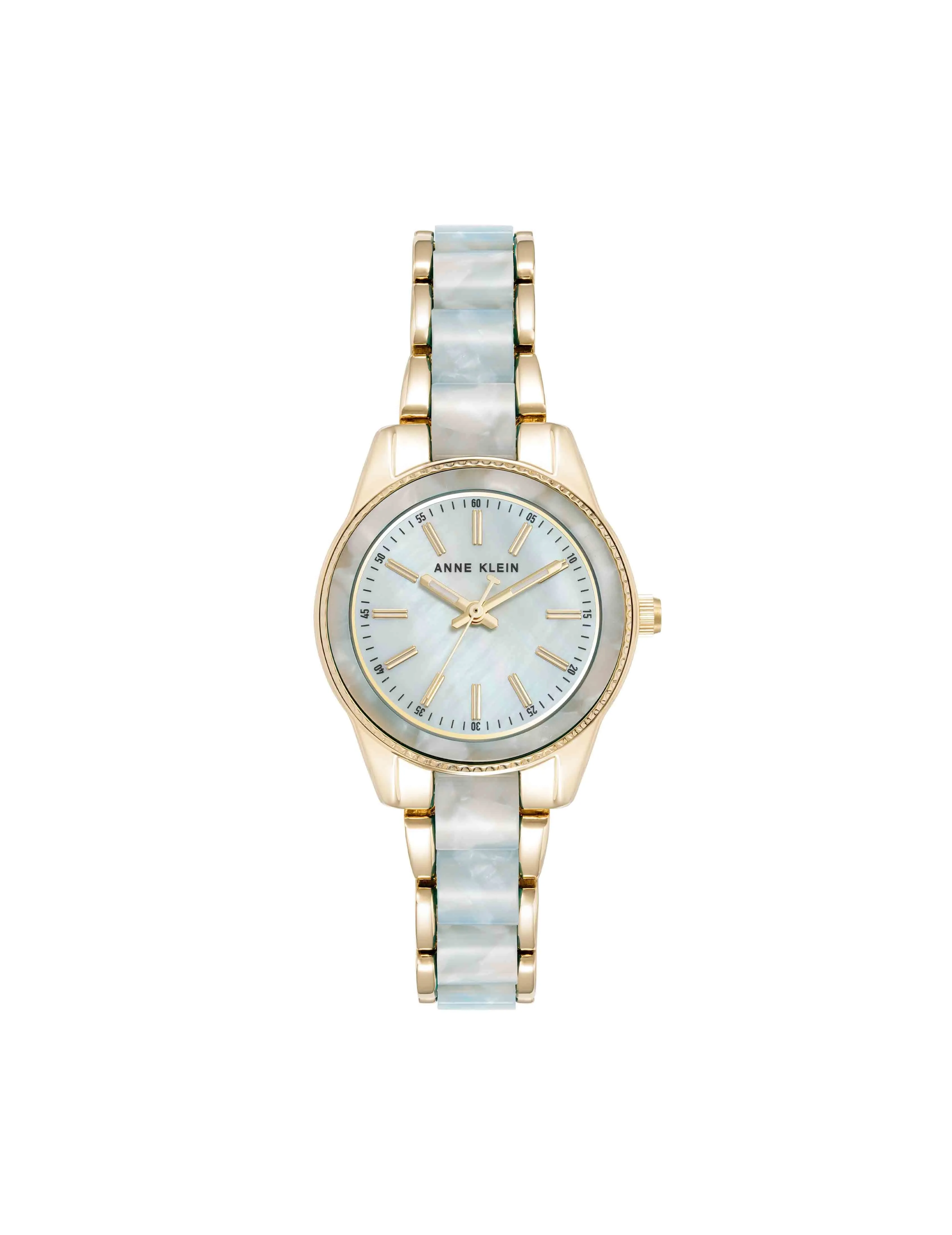 Pearlescent Acetate Link Bracelet Watch sold by Anne Klein